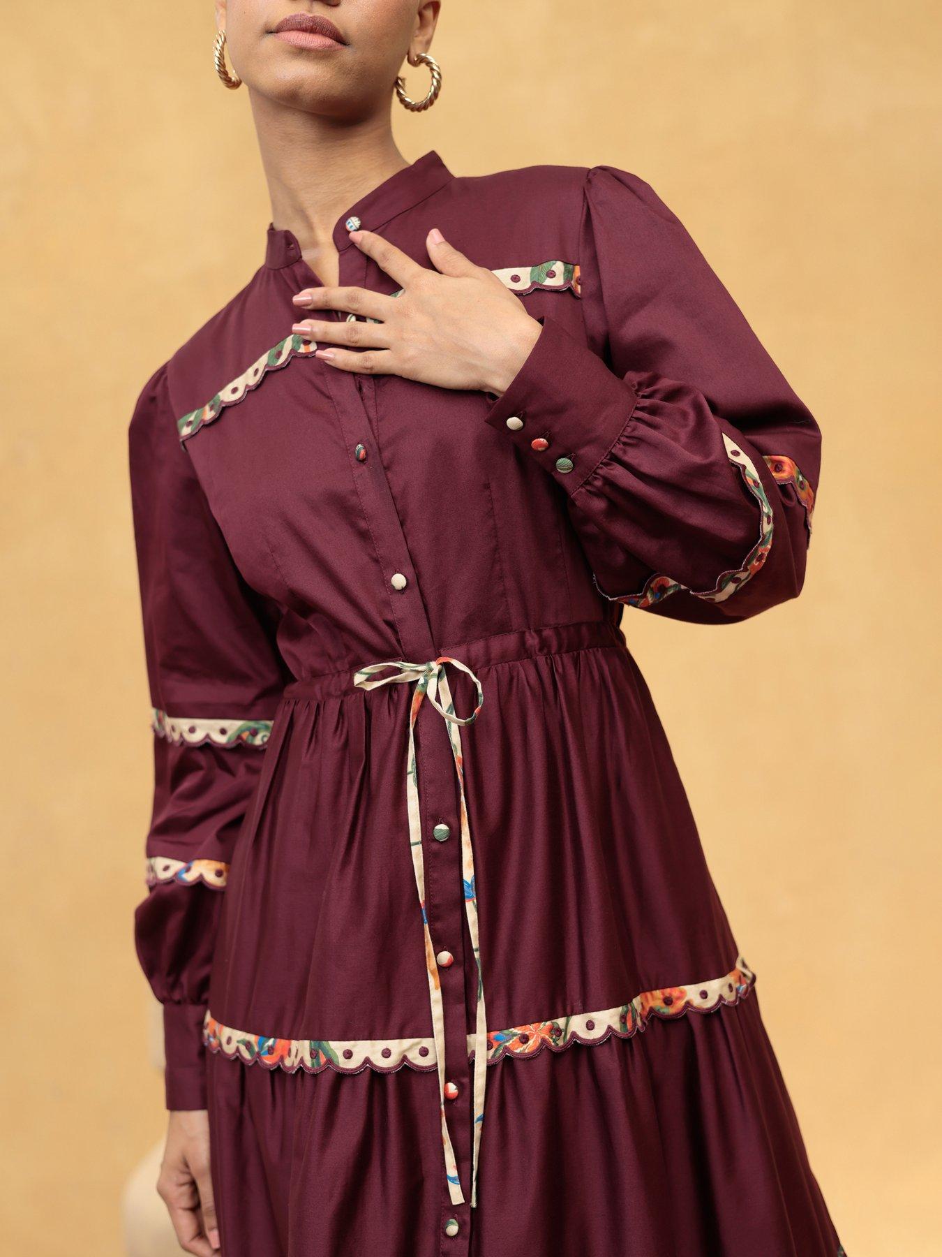 Image 2 of 4 of Emily Lovelock ANNETTE EMBROIDERED DRESS