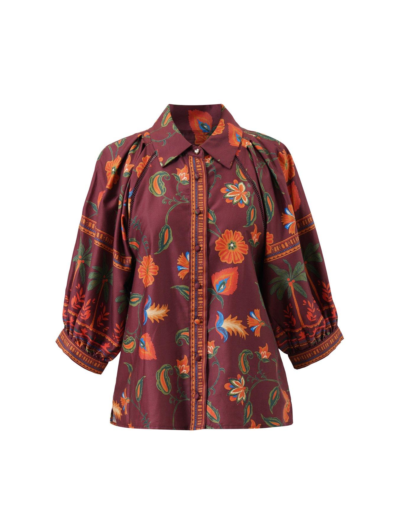 Image 2 of 4 of Emily Lovelock ALISHA PRINT BLOUSE