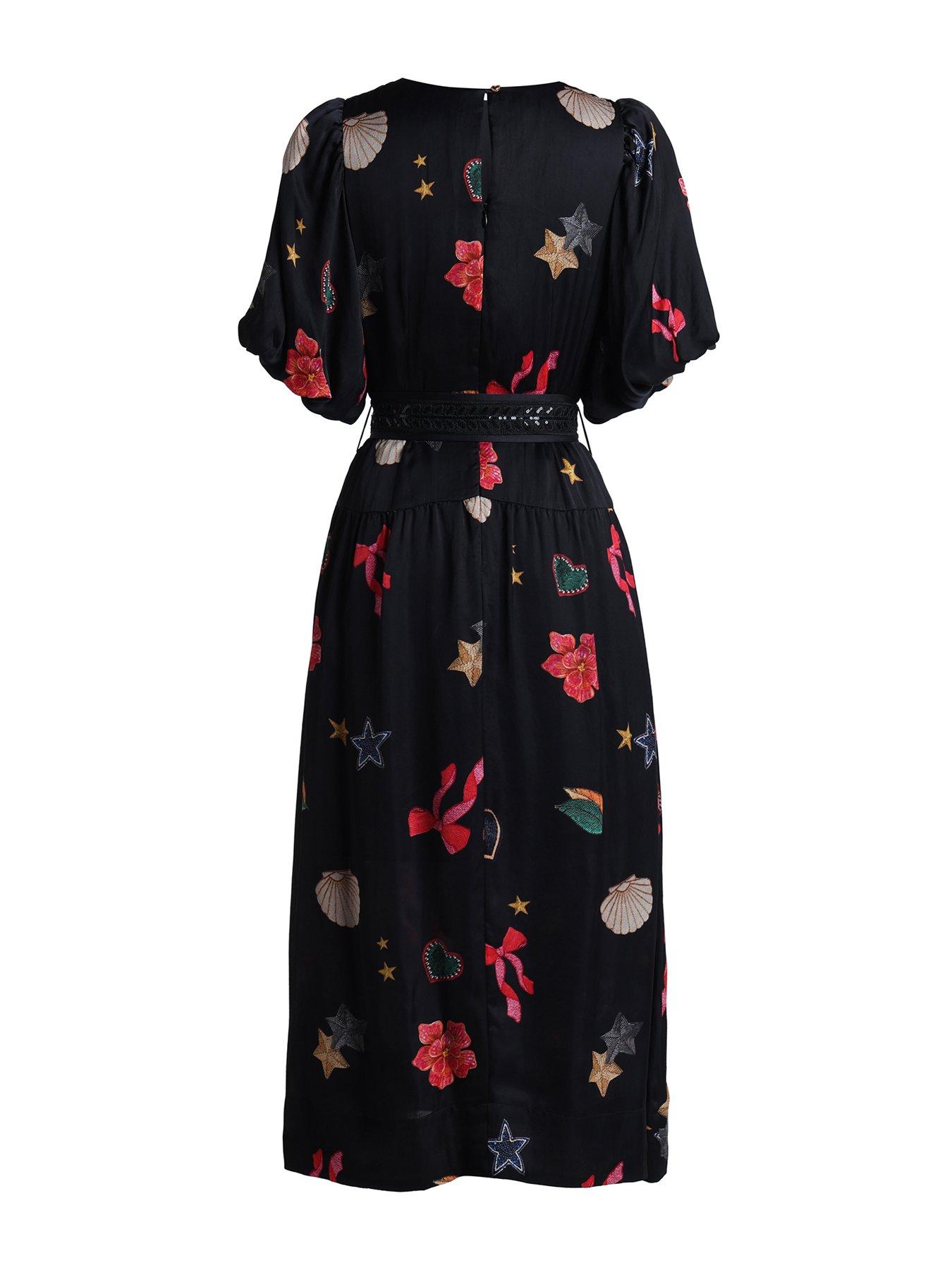 Image 3 of 5 of Emily Lovelock CHRISTINA PRINT DRESS