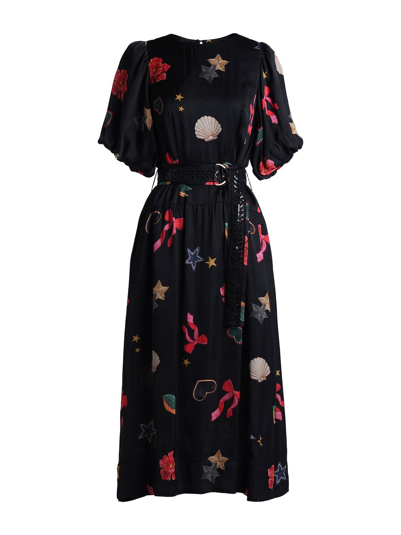 Image 4 of 5 of Emily Lovelock CHRISTINA PRINT DRESS