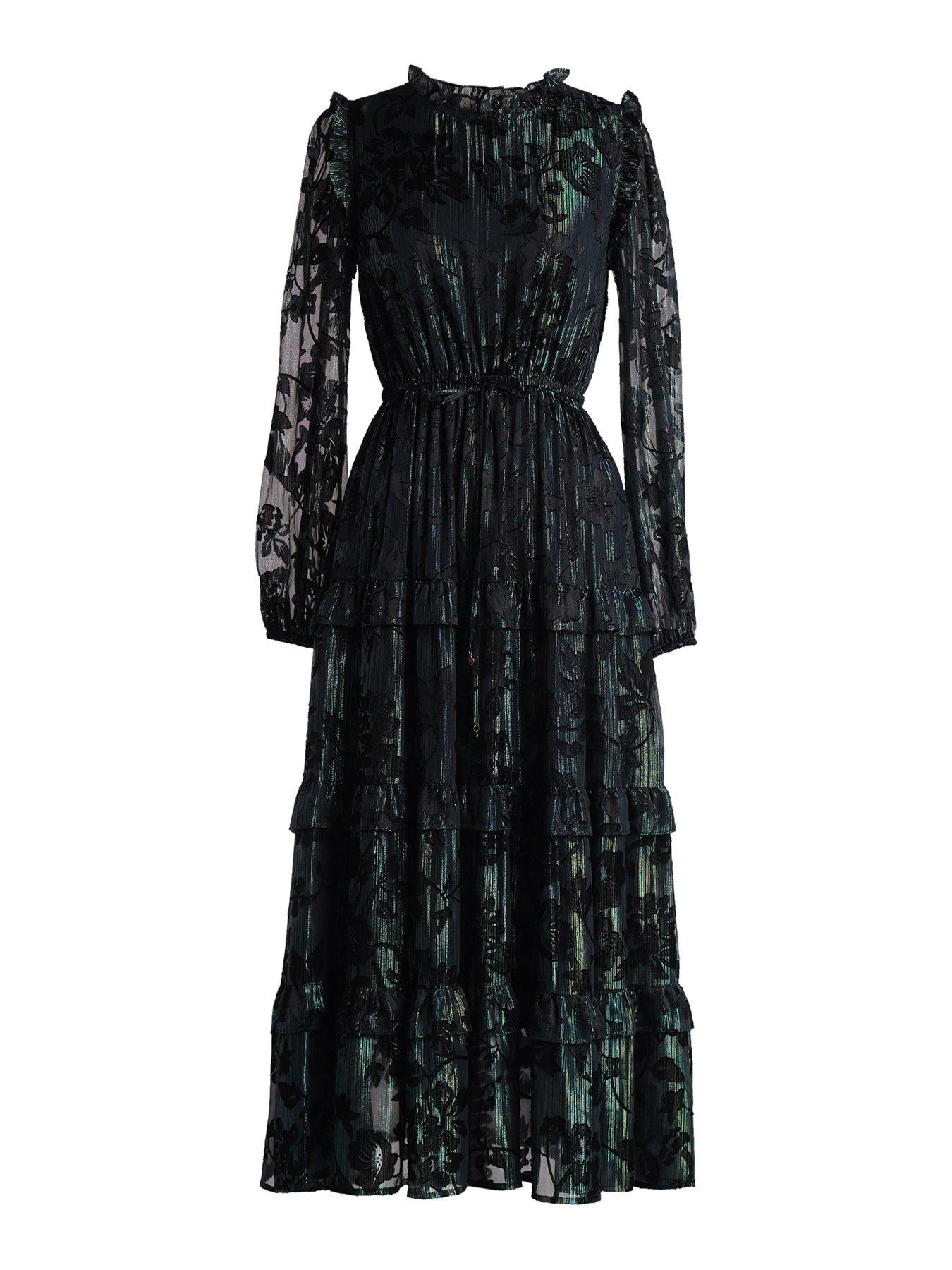 Image 5 of 5 of Emily Lovelock MAXINE LUREX JACQUARD DRESS