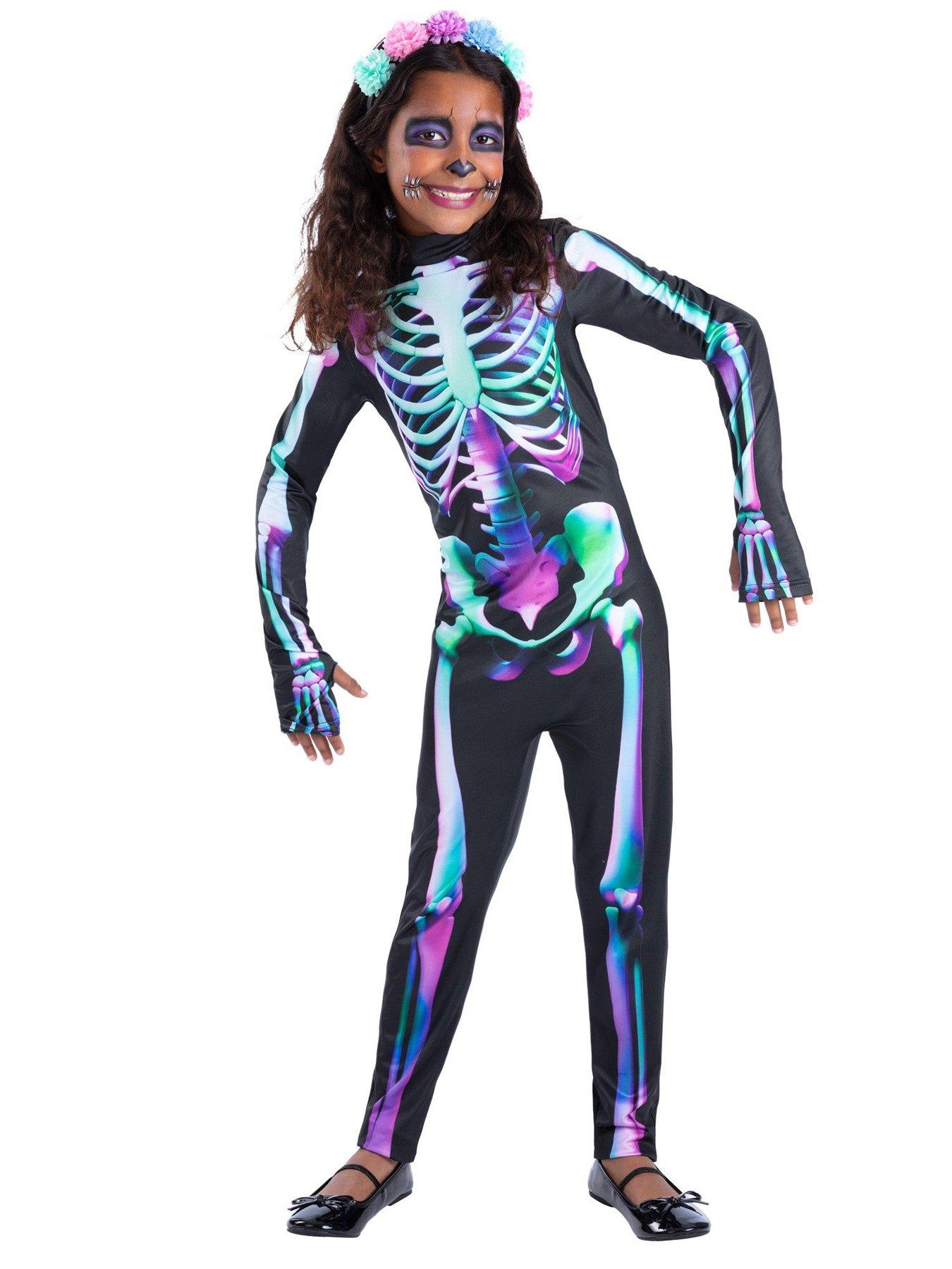 Kids Bright Bones Skeleton Costume