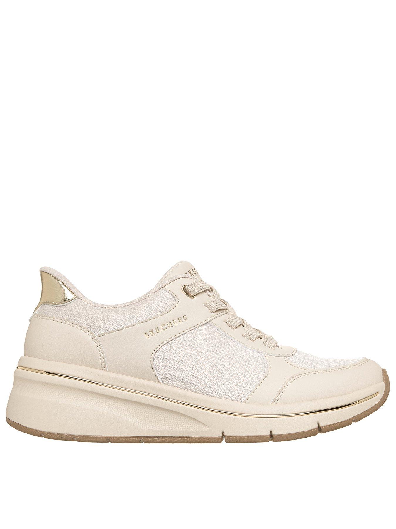 Skechers Billion Flex Slip-Ins Mesh And Duraleather Fashion Sneaker - Natural