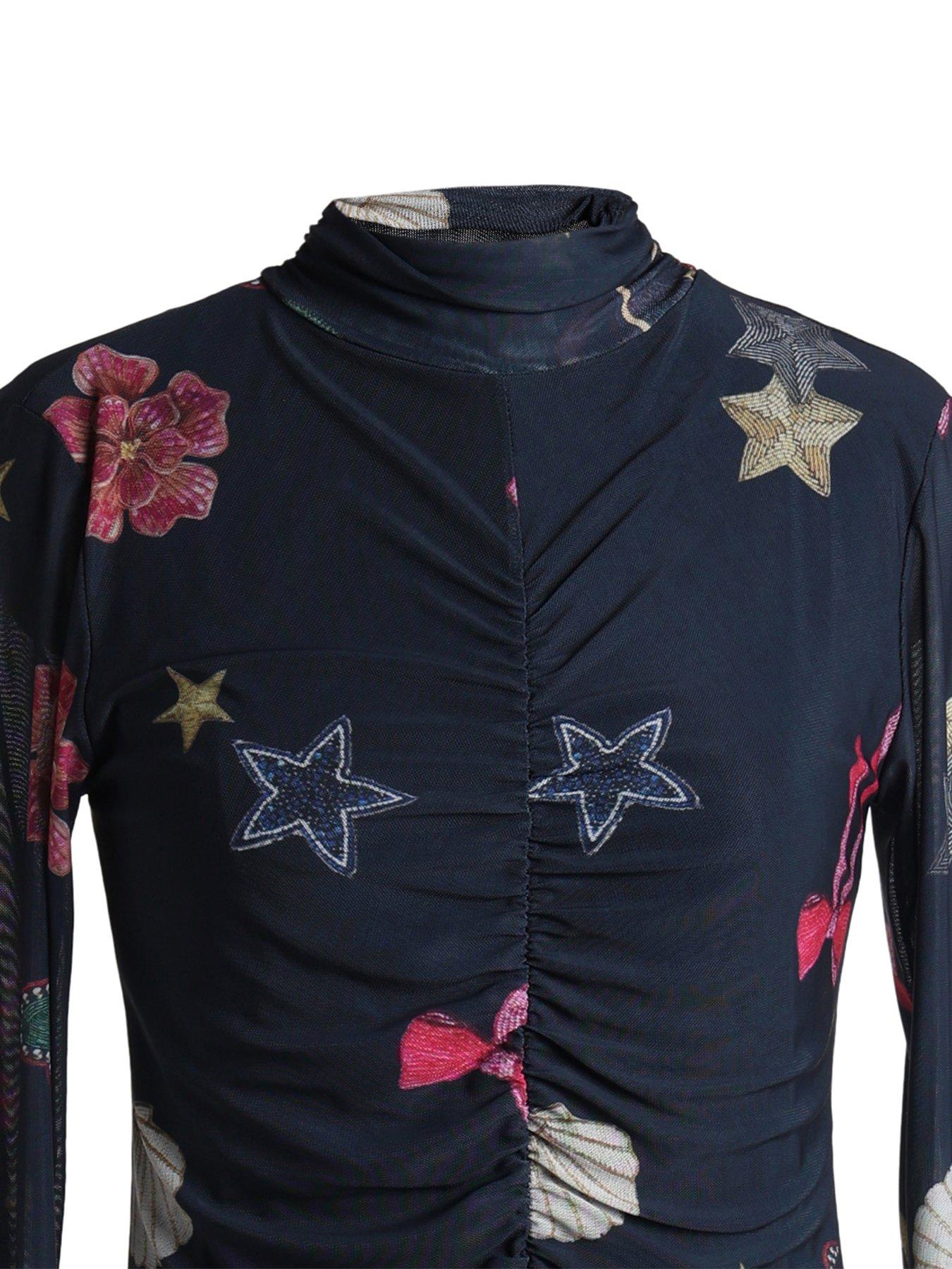 Image 2 of 4 of Emily Lovelock IRIS MESH PRINT BLOUSE