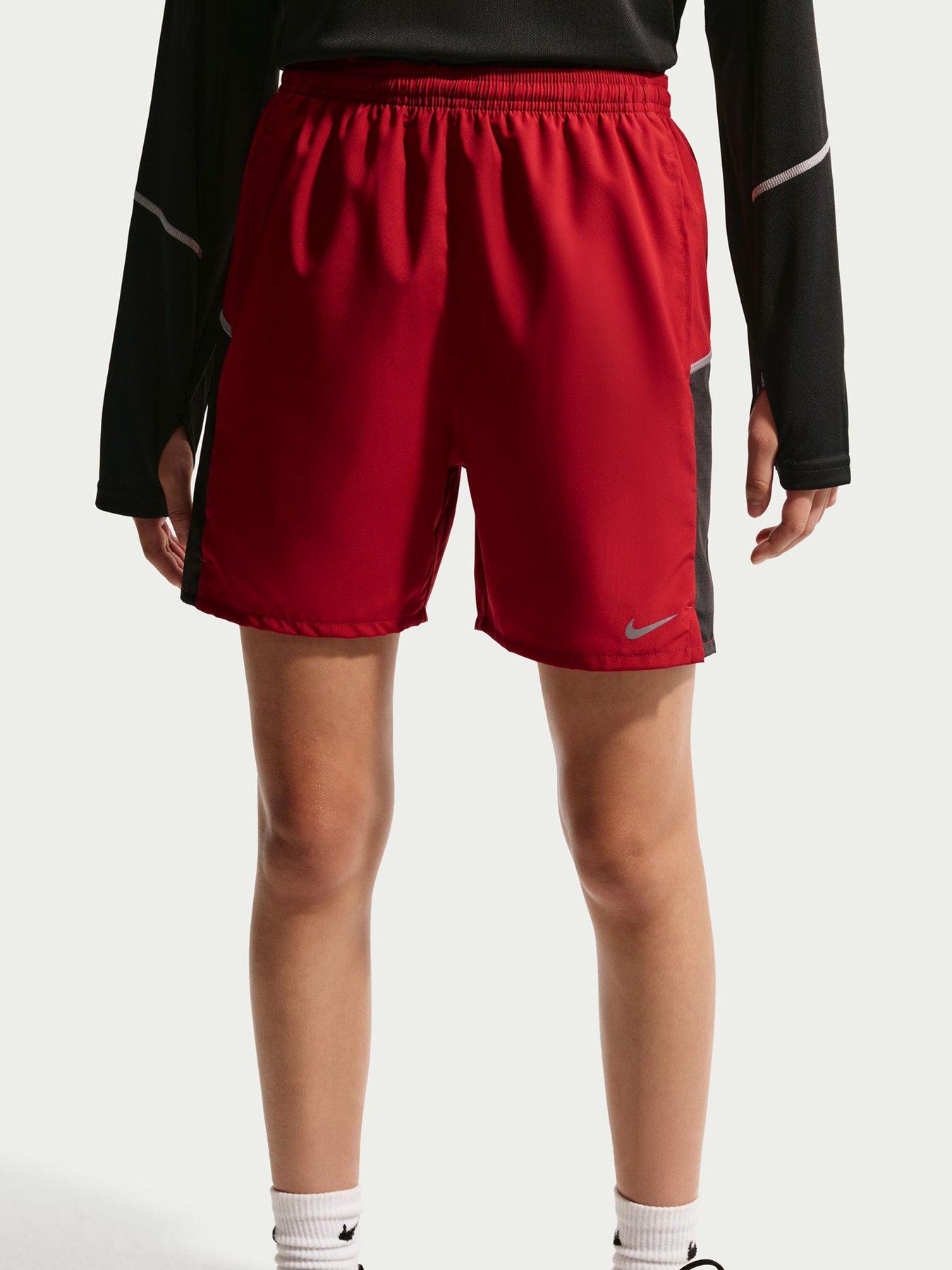 Nike Junior Boys Miler Dri-fit Training Shorts - Red