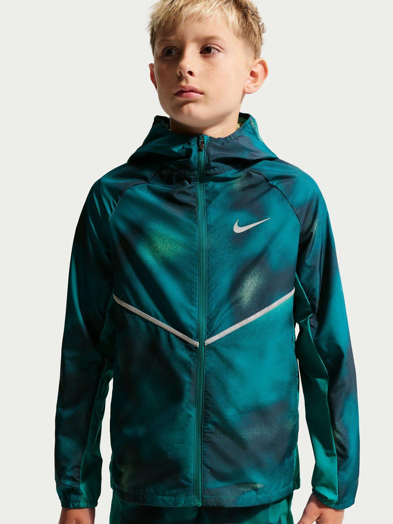 Nike Junior Boys Miler Uv+repel Training Lightweight Jacket - Blue