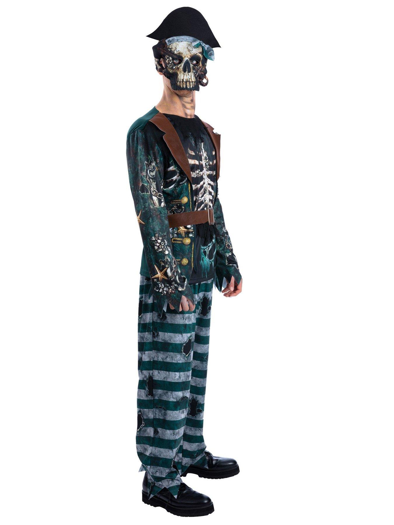 Image 3 of 4 of Mens Skeleton Pirate Captain Costume