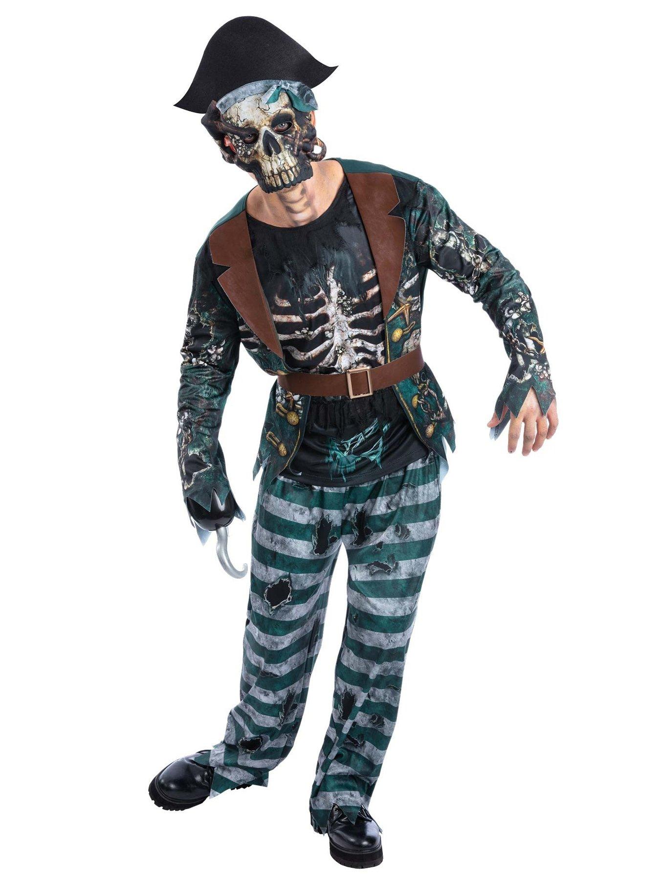 Image 4 of 4 of Mens Skeleton Pirate Captain Costume