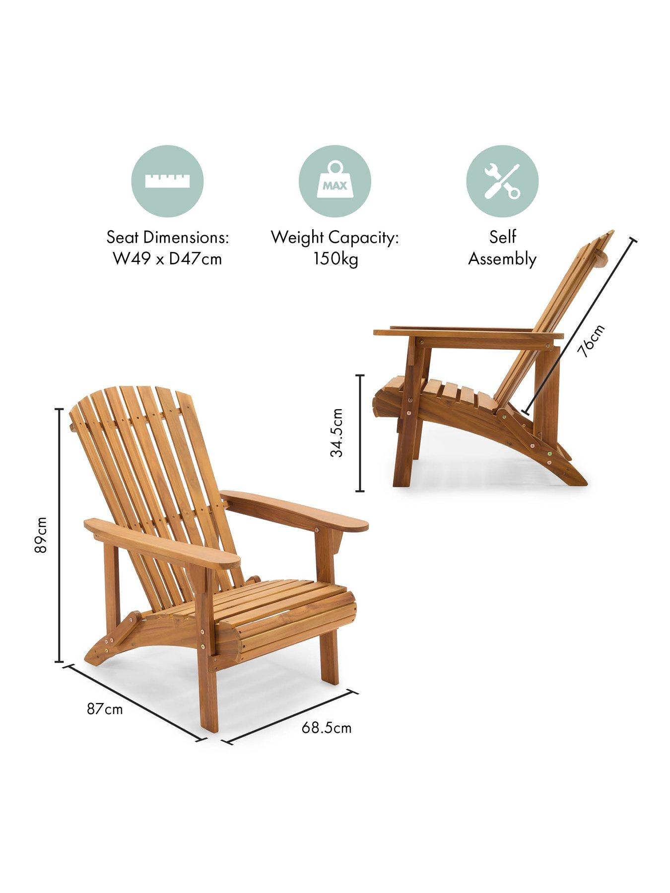 Image 3 of 7 of Vonhaus Hudson Adirondack Chair