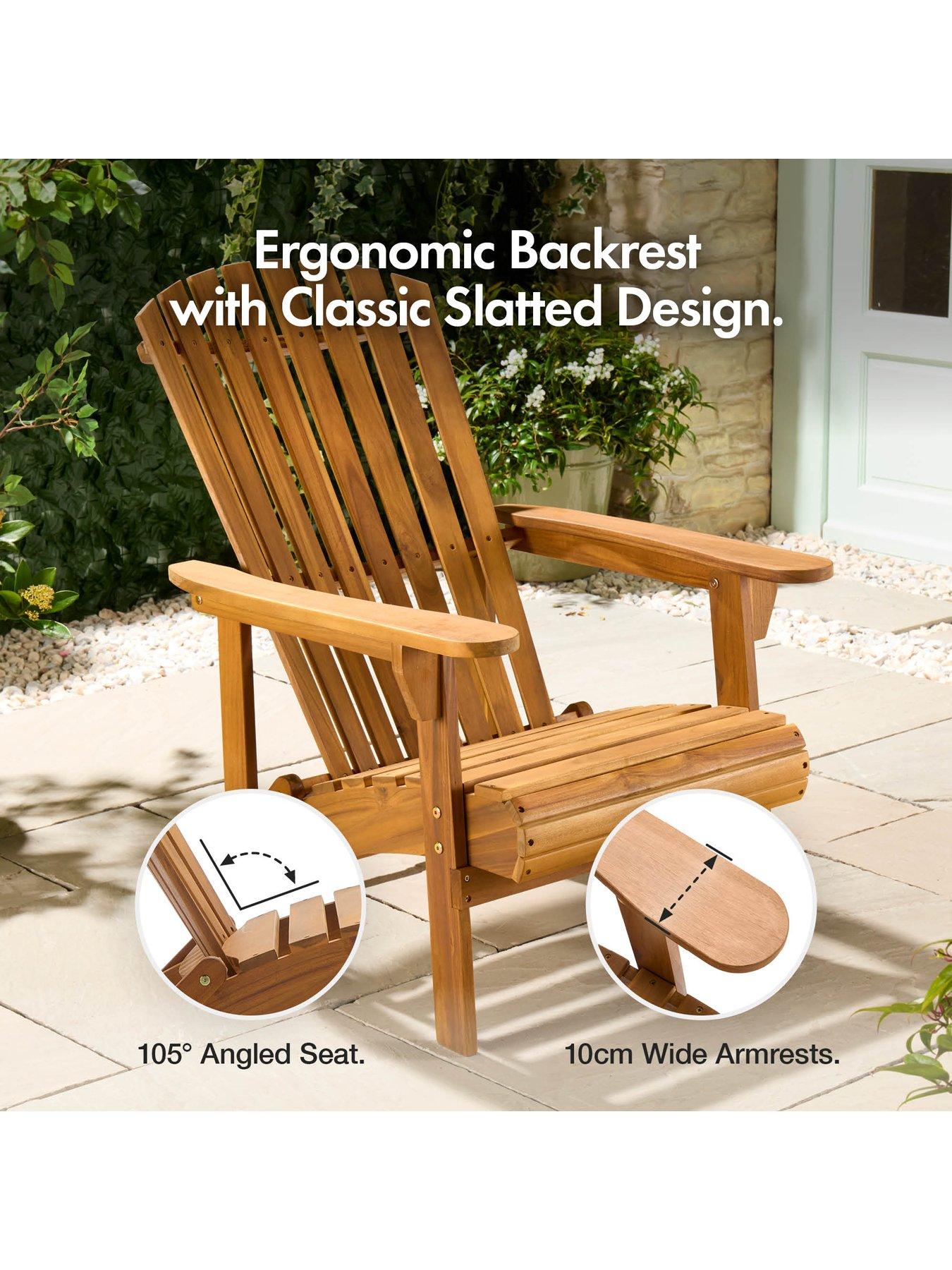 Image 4 of 7 of Vonhaus Hudson Adirondack Chair