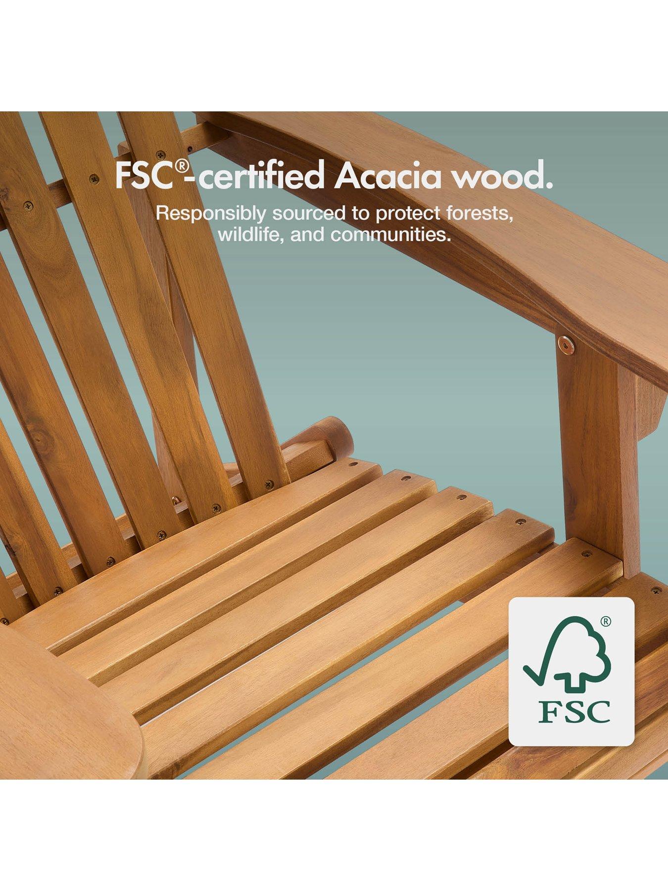 Image 5 of 7 of Vonhaus Hudson Adirondack Chair