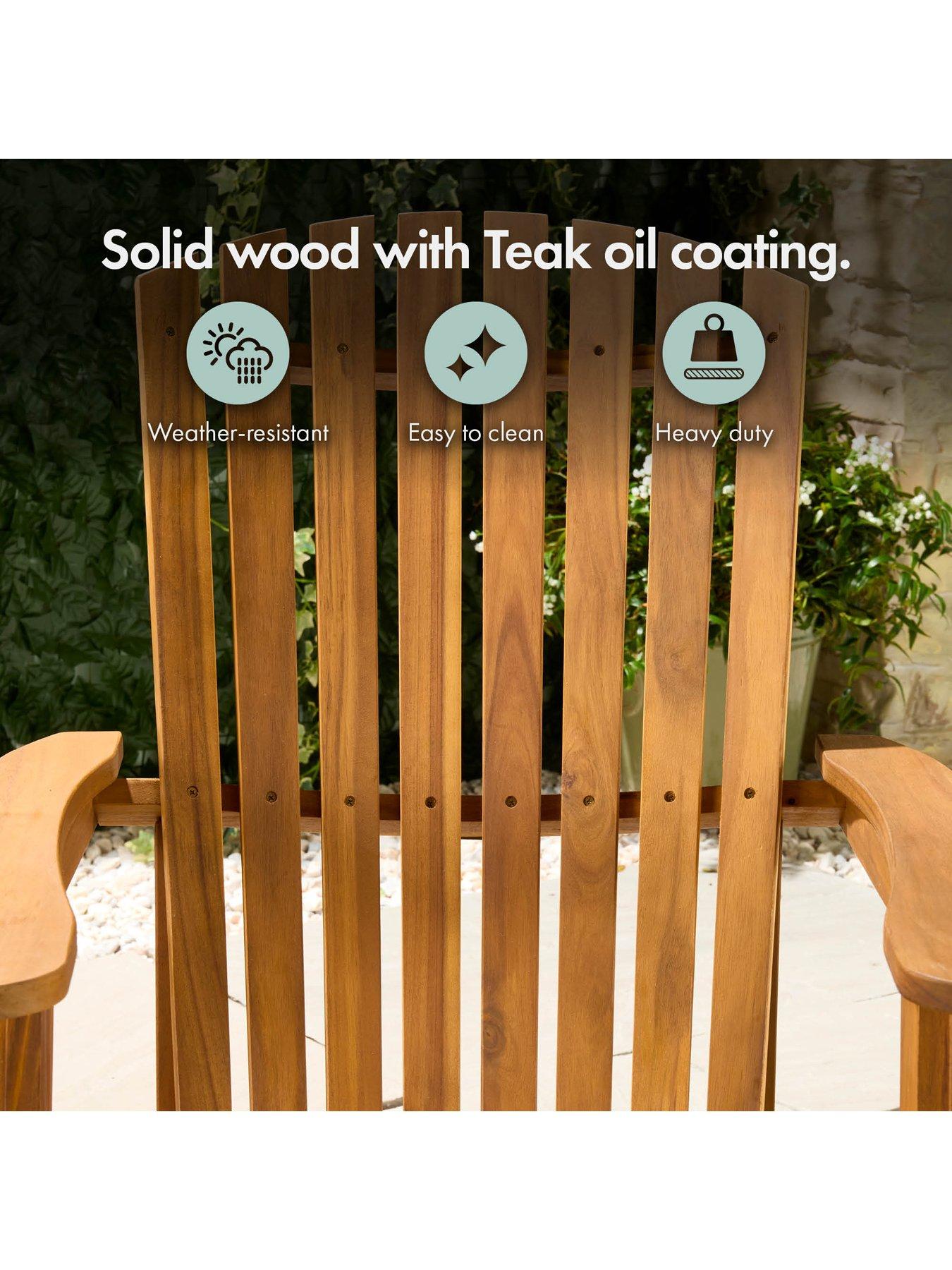 Image 6 of 7 of Vonhaus Hudson Adirondack Chair
