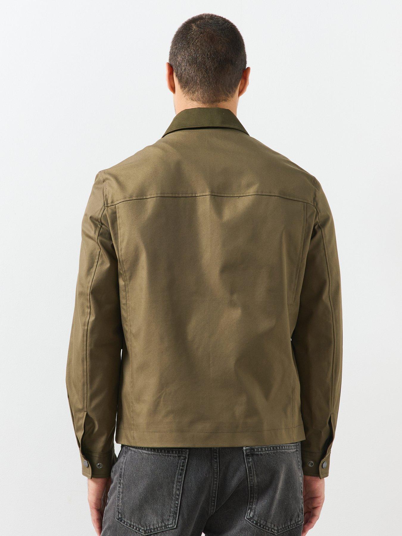 Image 2 of 6 of Mango Water-repellent Cotton Blend Jacket - Khaki