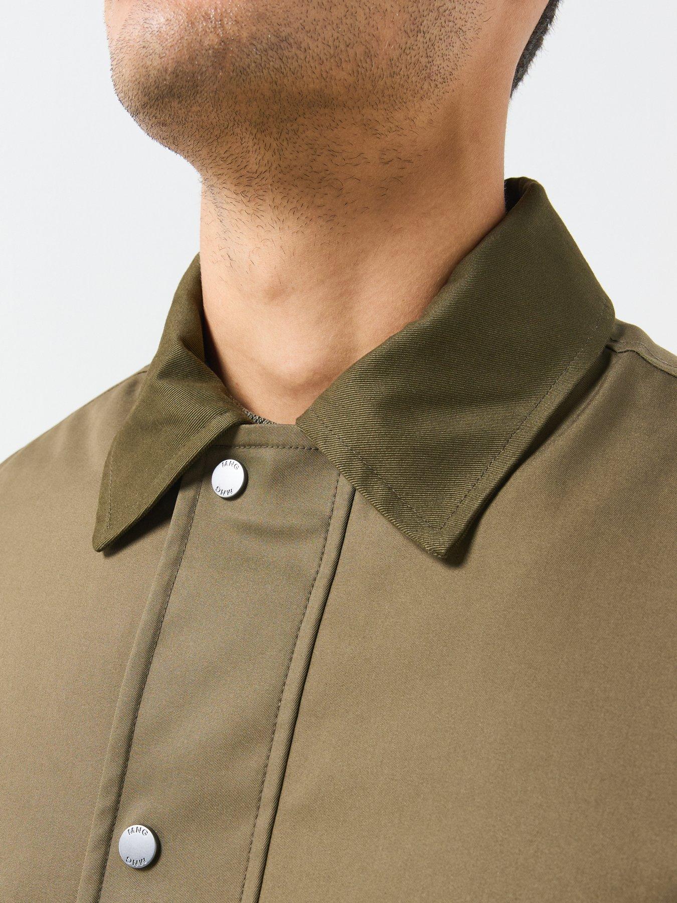 Image 5 of 6 of Mango Water-repellent Cotton Blend Jacket - Khaki