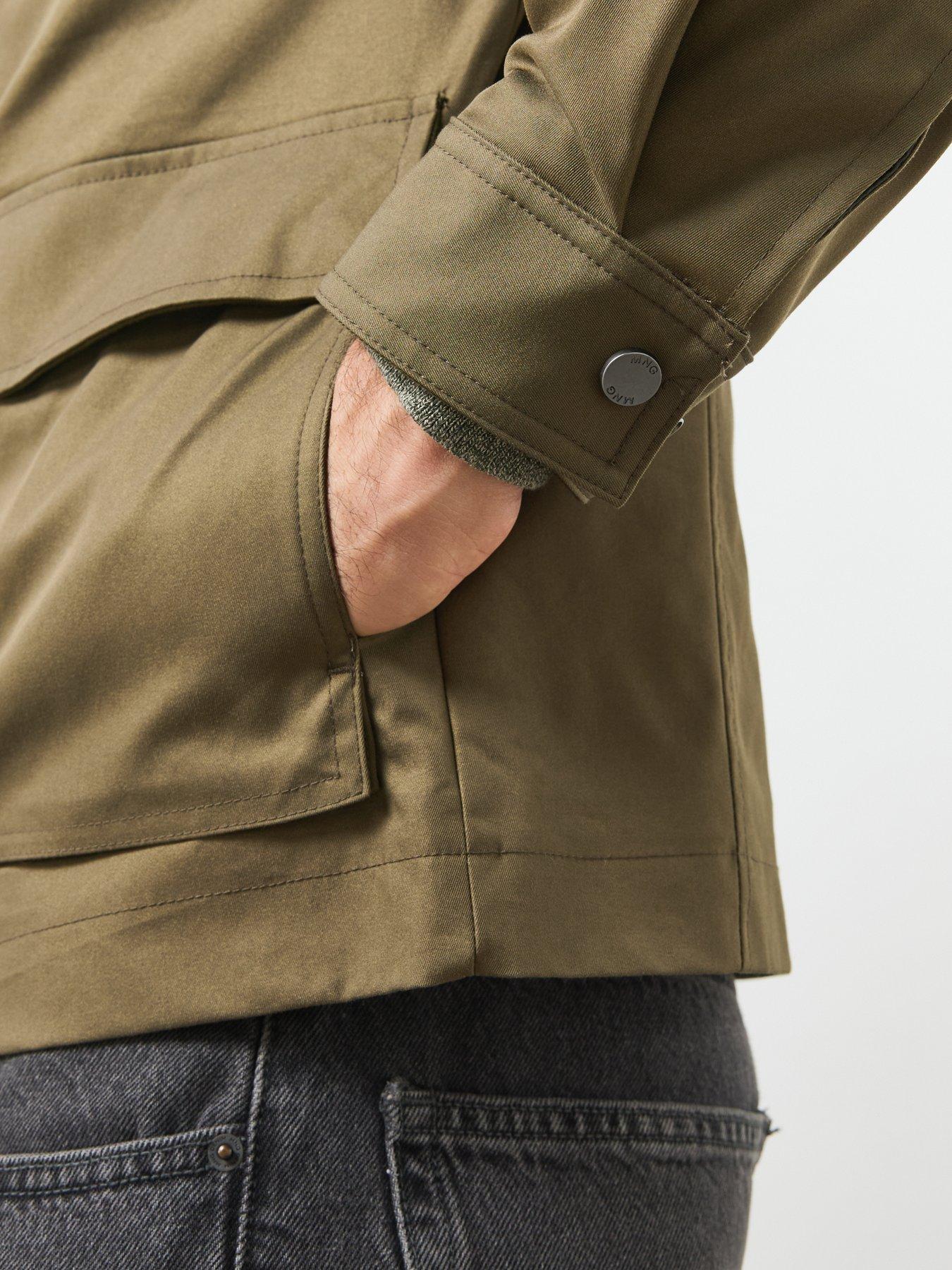Image 6 of 6 of Mango Water-repellent Cotton Blend Jacket - Khaki