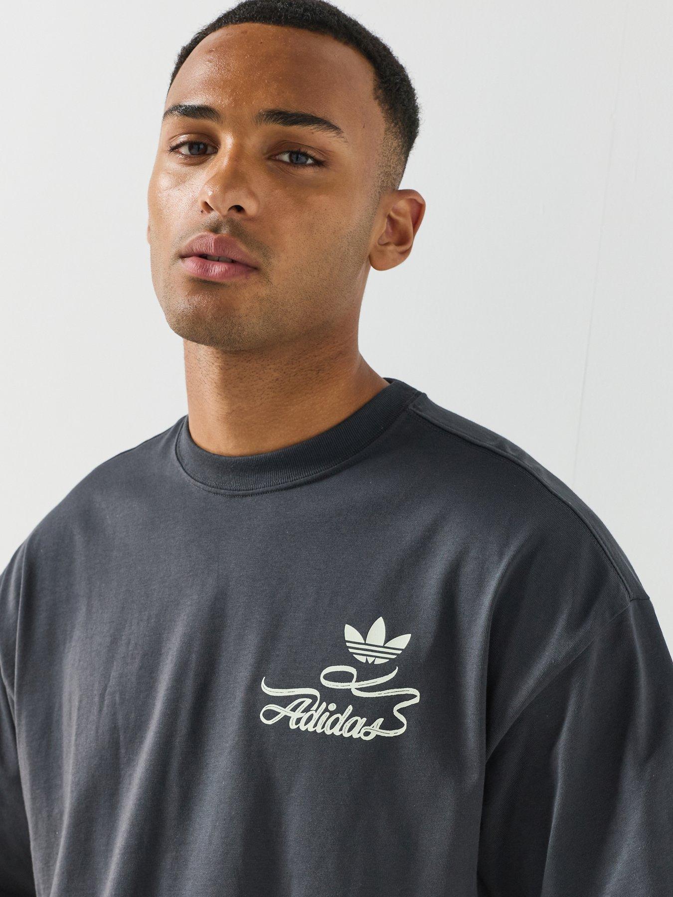 Image 5 of 6 of adidas Originals Mens Record Graphic Tee - Grey