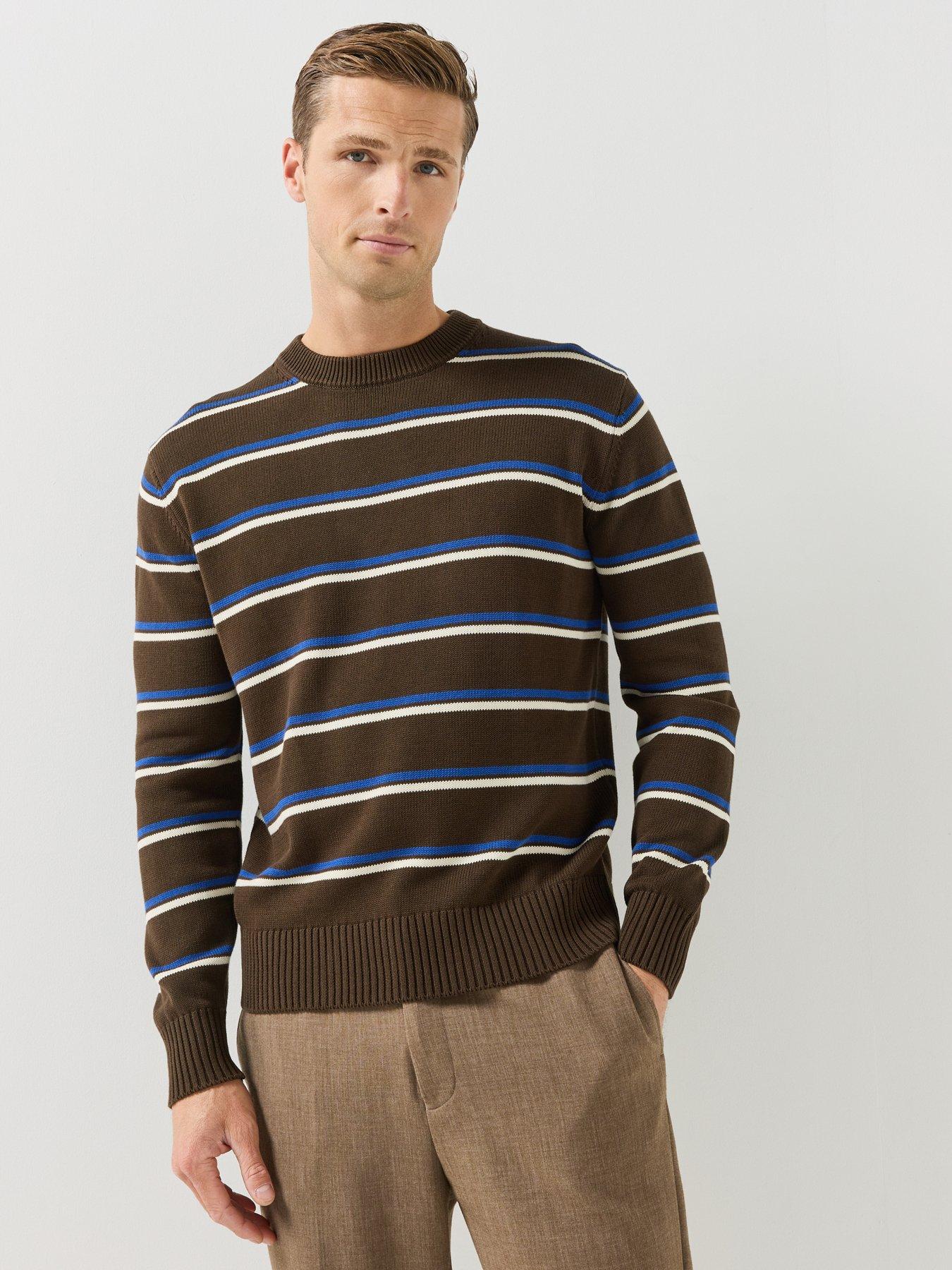 Image 1 of 6 of Mango 100% Cotton Mid-weight Knit Jumper - Brown