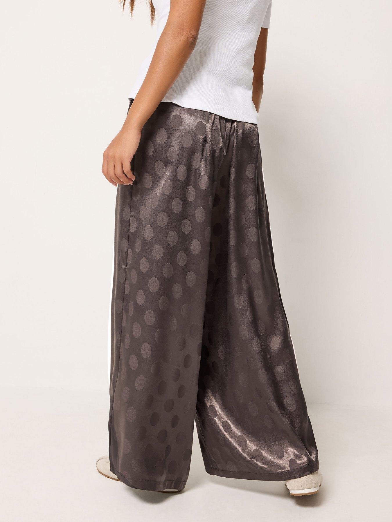 Image 2 of 4 of PixieGirl Petite Spot Satin Trouser