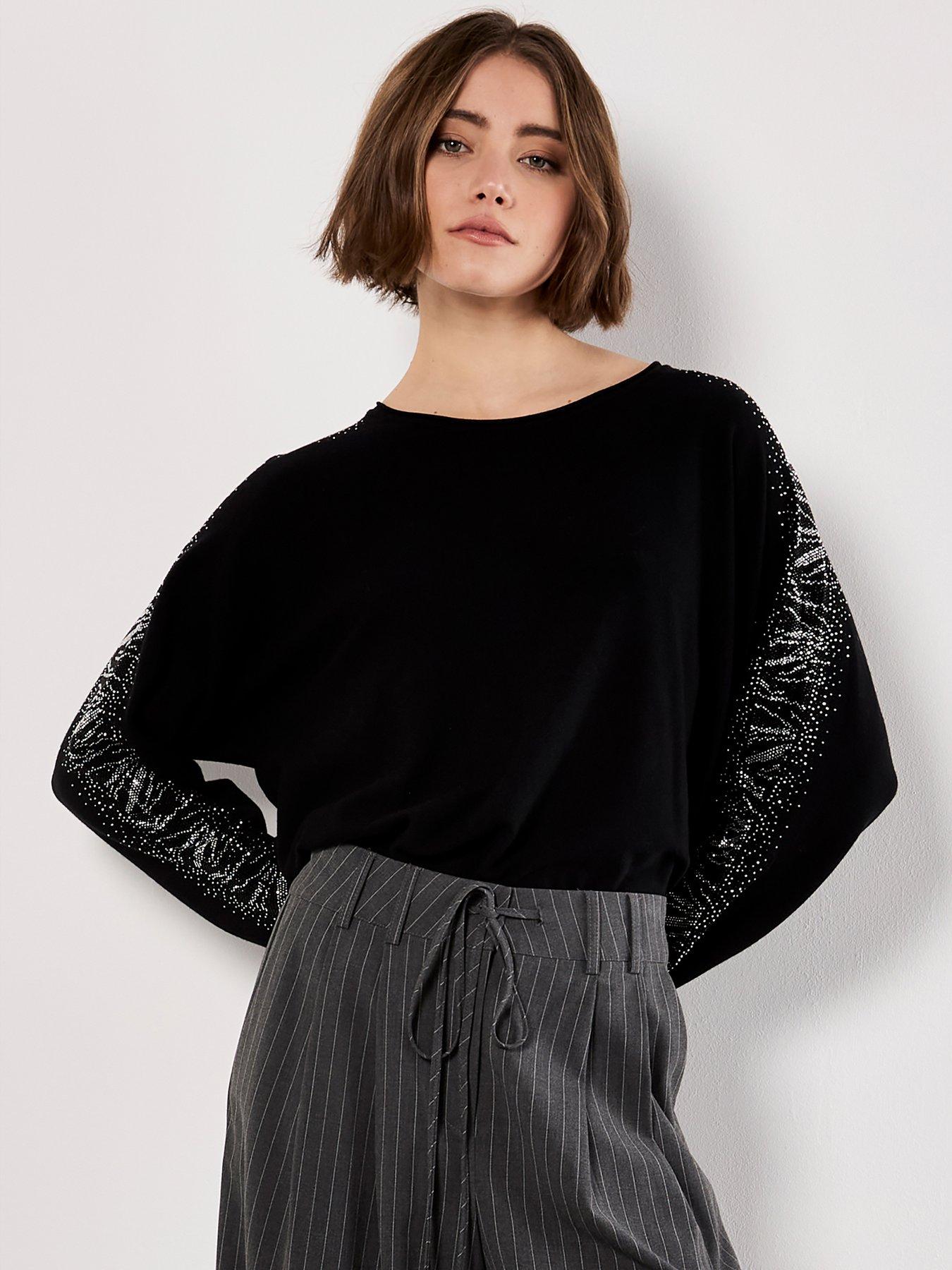 Apricot Apricot Snake Sparkle Arm Jumper