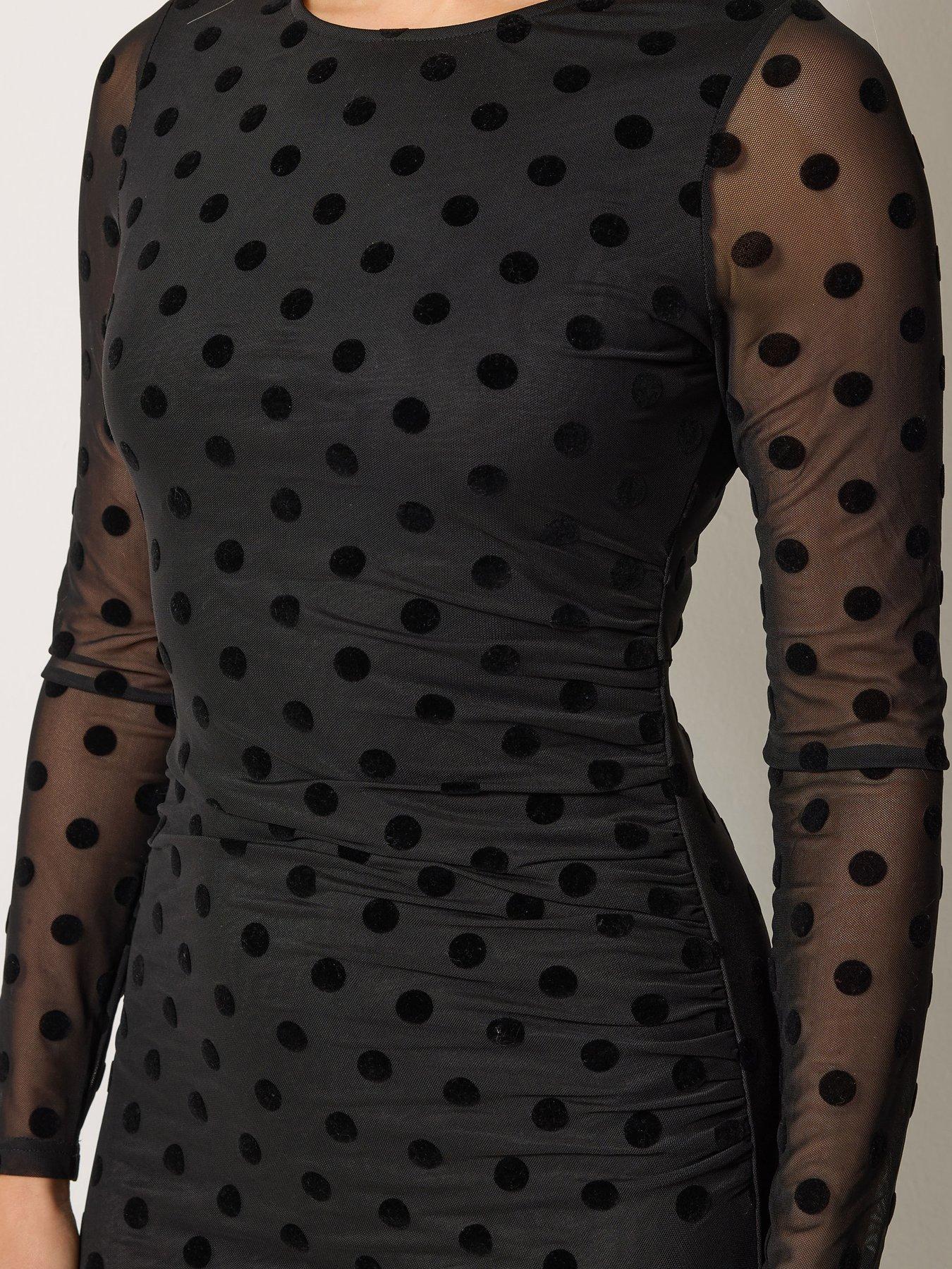 Image 4 of 4 of Long Tall Sally Tall Spot Midaxi Side Split Dress