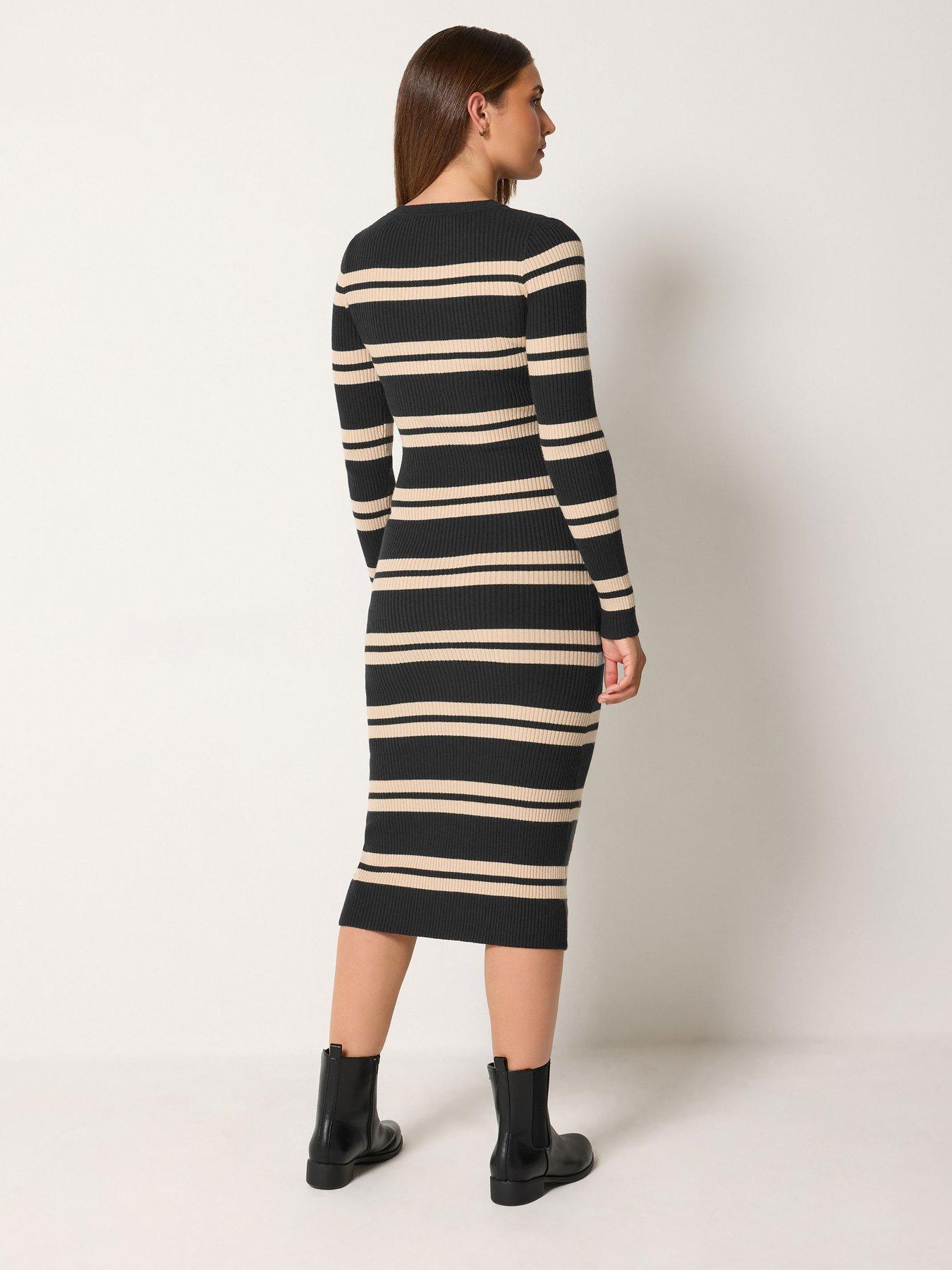 Image 2 of 4 of Long Tall Sally Tall Stripe Ribbed Knit Dress