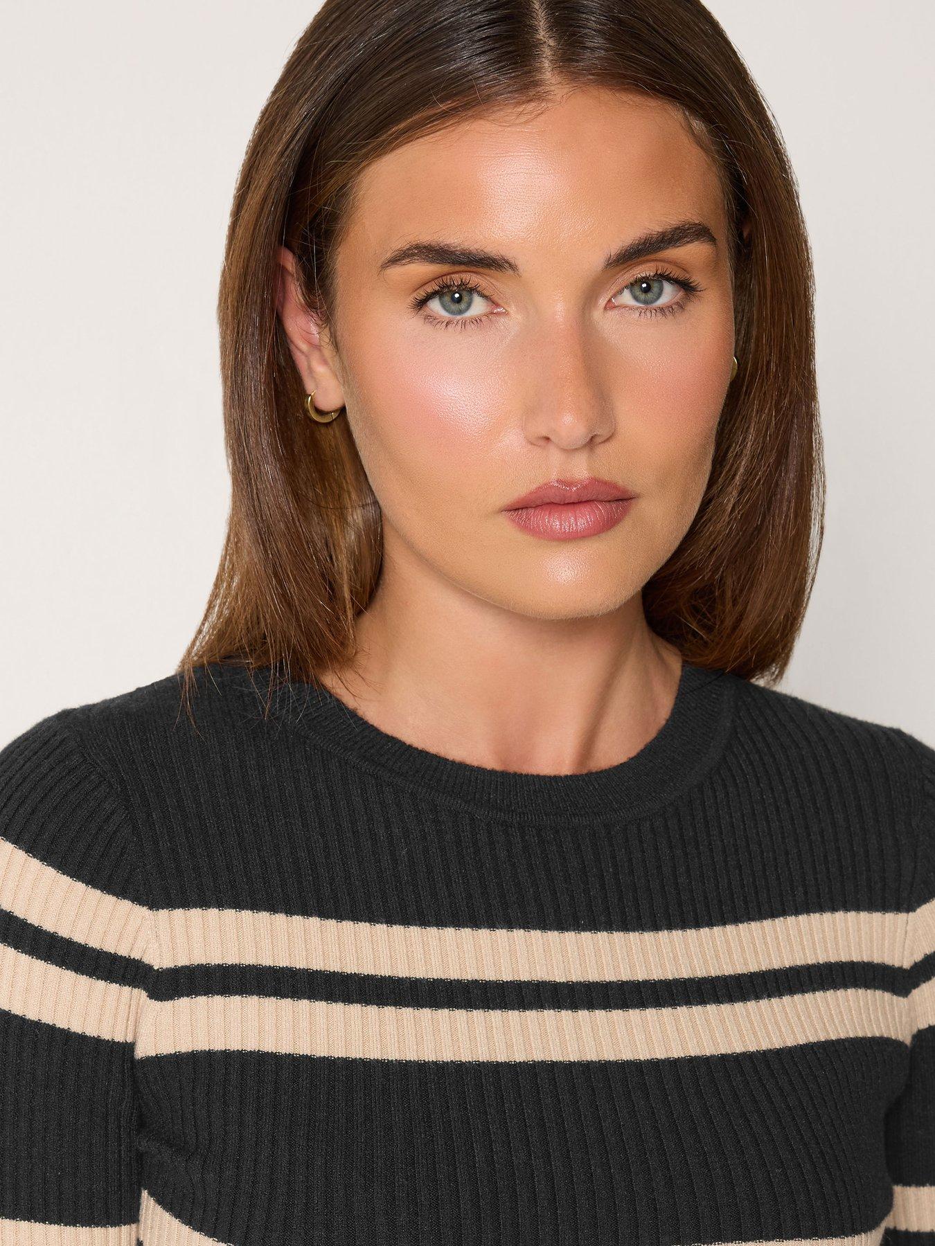 Image 4 of 4 of Long Tall Sally Tall Stripe Ribbed Knit Dress