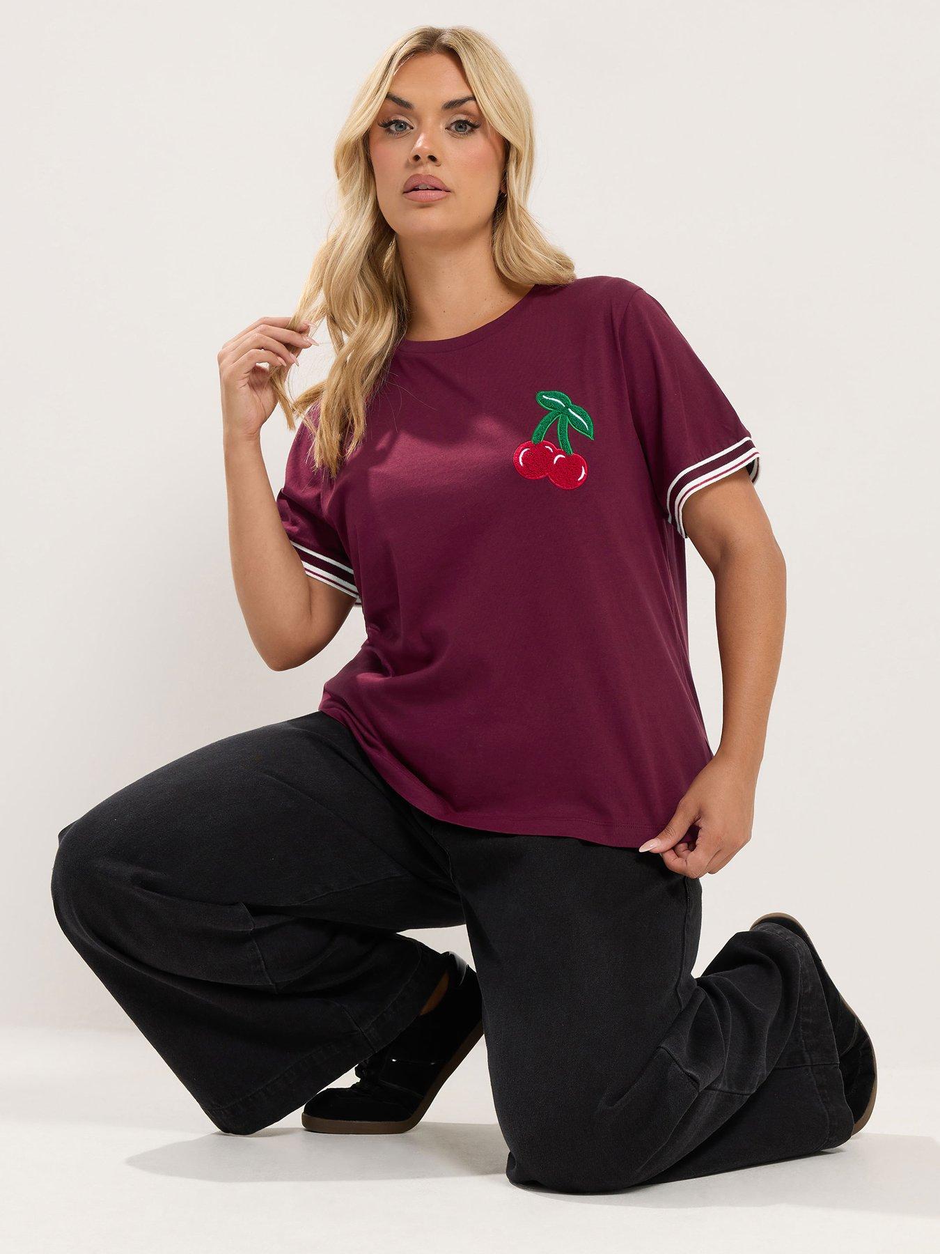 Yours Curve Varsity Boucle T-shirt