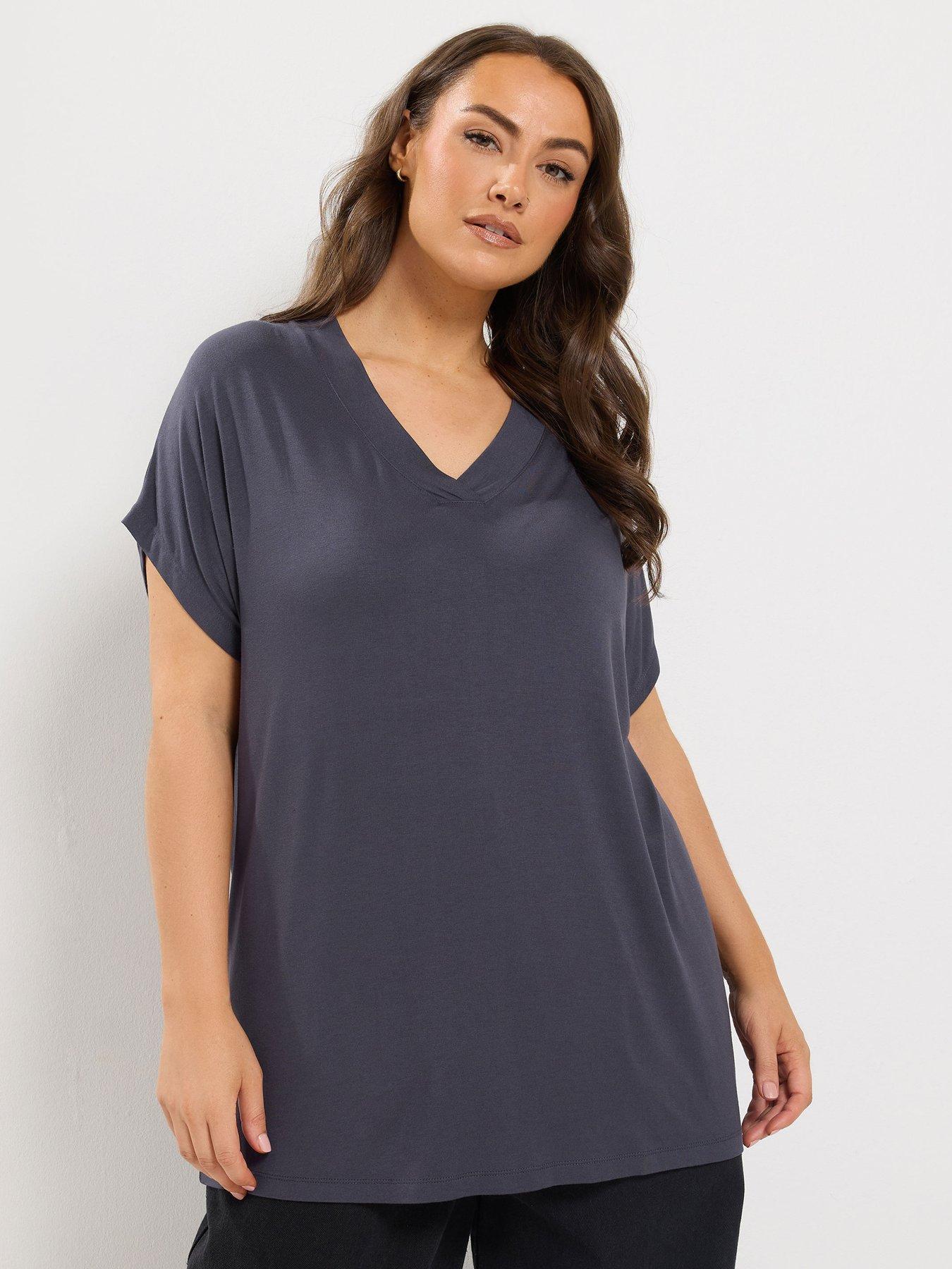 Yours Curve Grown On Sleeve T-shirt