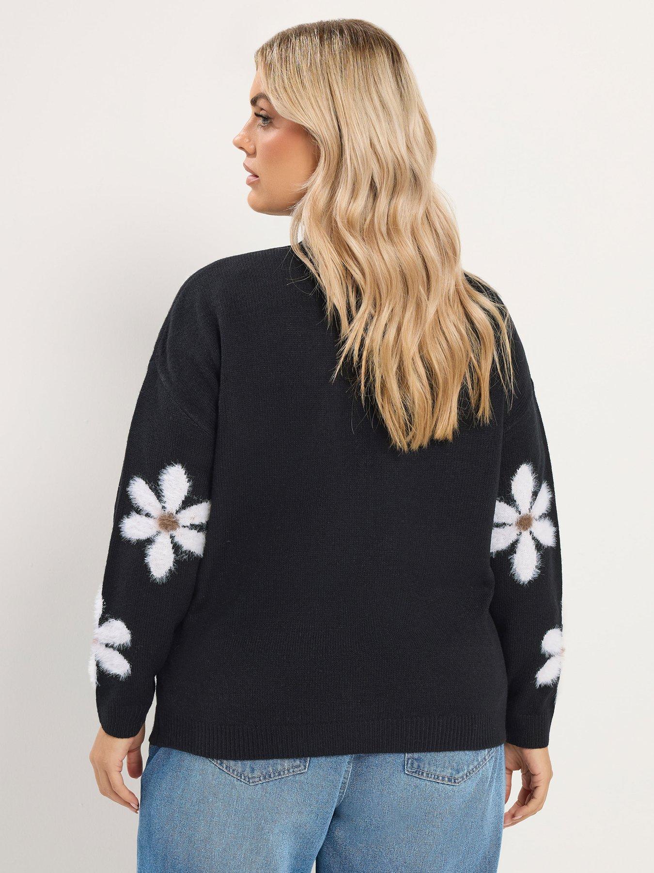Image 2 of 4 of Yours Curve Fluffy Floral Cardigan
