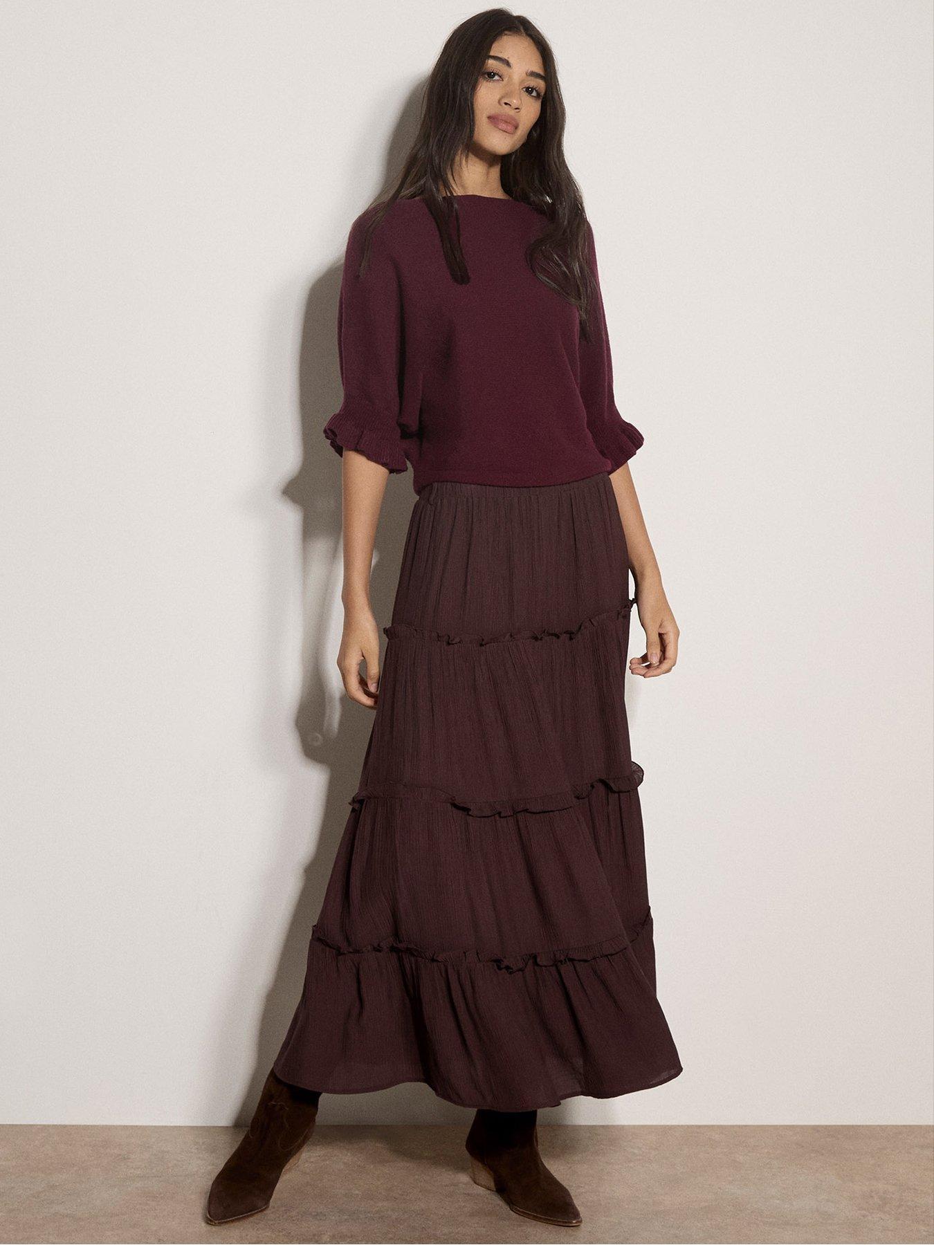 Apricot Apricot Ruffle Sleeve Batwing Jumper