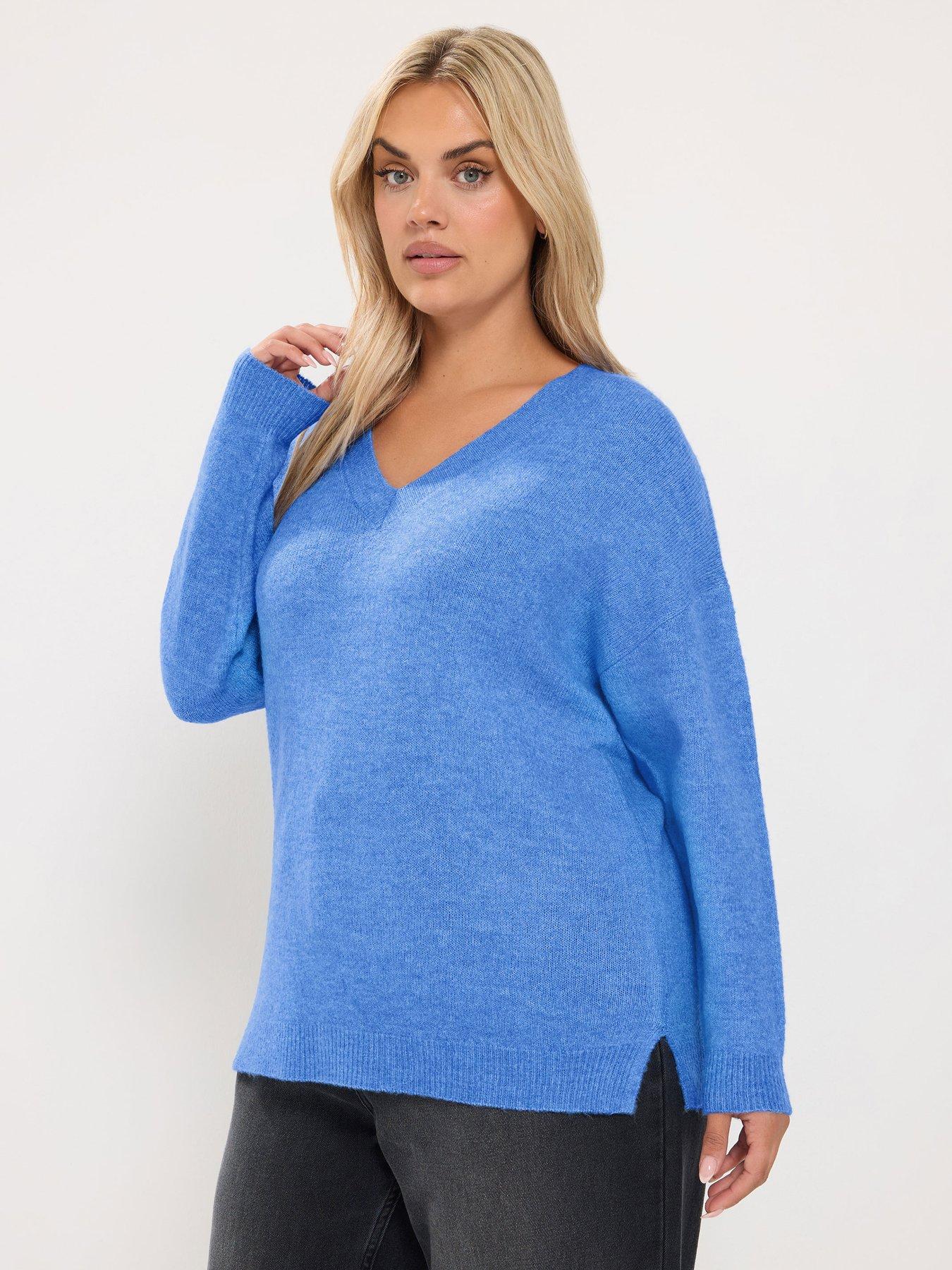 Yours Curve V Neck Soft Touch Jumper