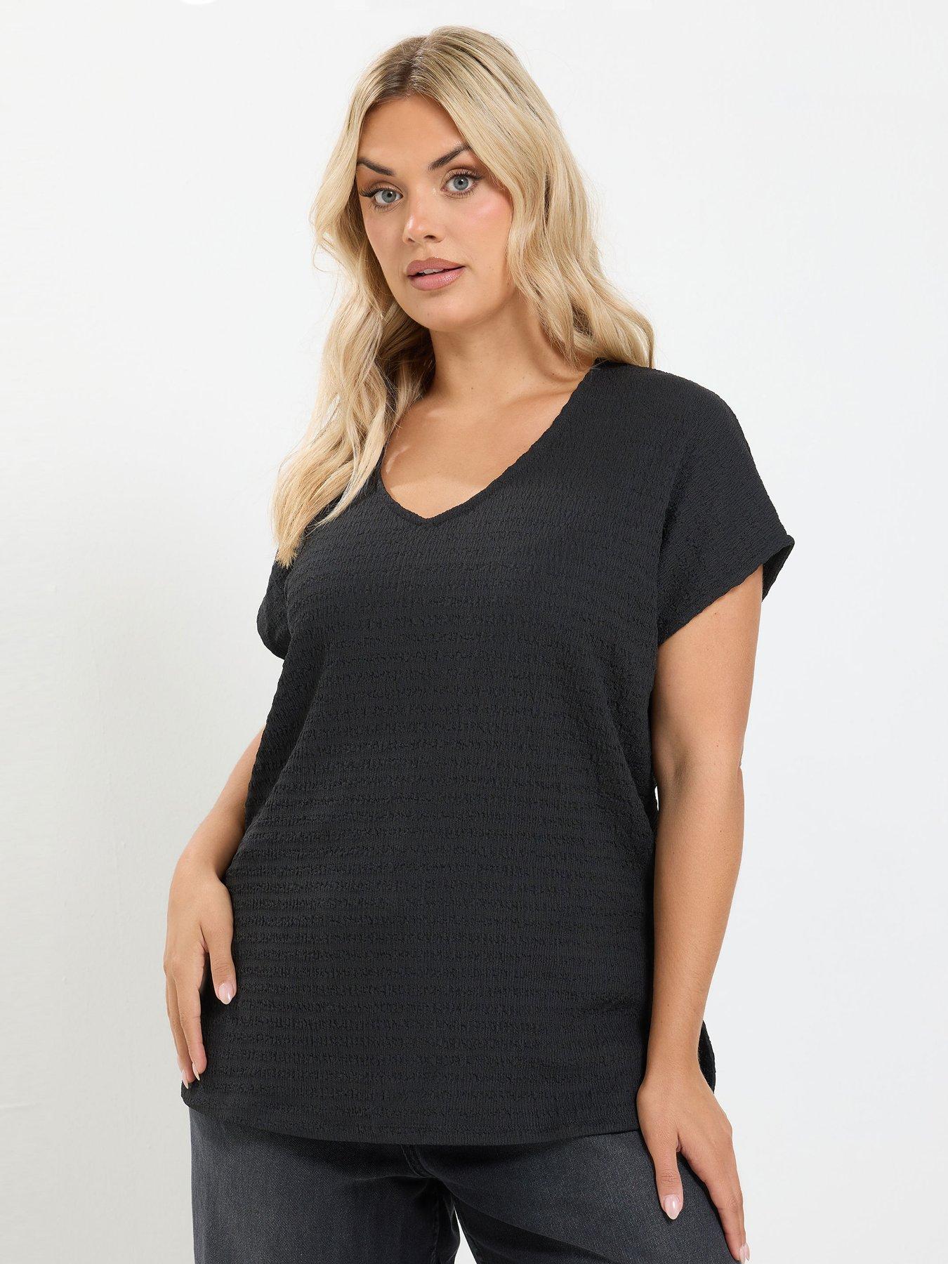 Yours Curve Grown On Sleeve T-shirt