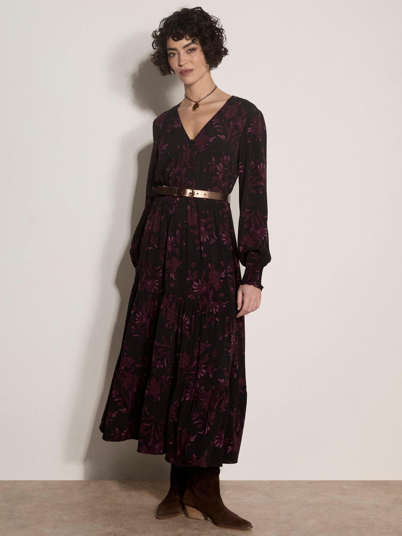 Apricot Apricot Floral Button Detail Dress