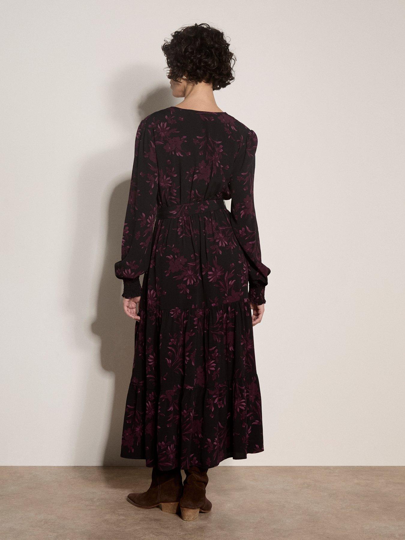 Image 2 of 4 of Apricot Apricot Floral Button Detail Dress