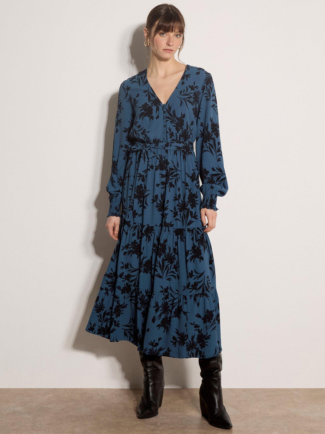 Apricot Apricot Floral Button Detail Dress