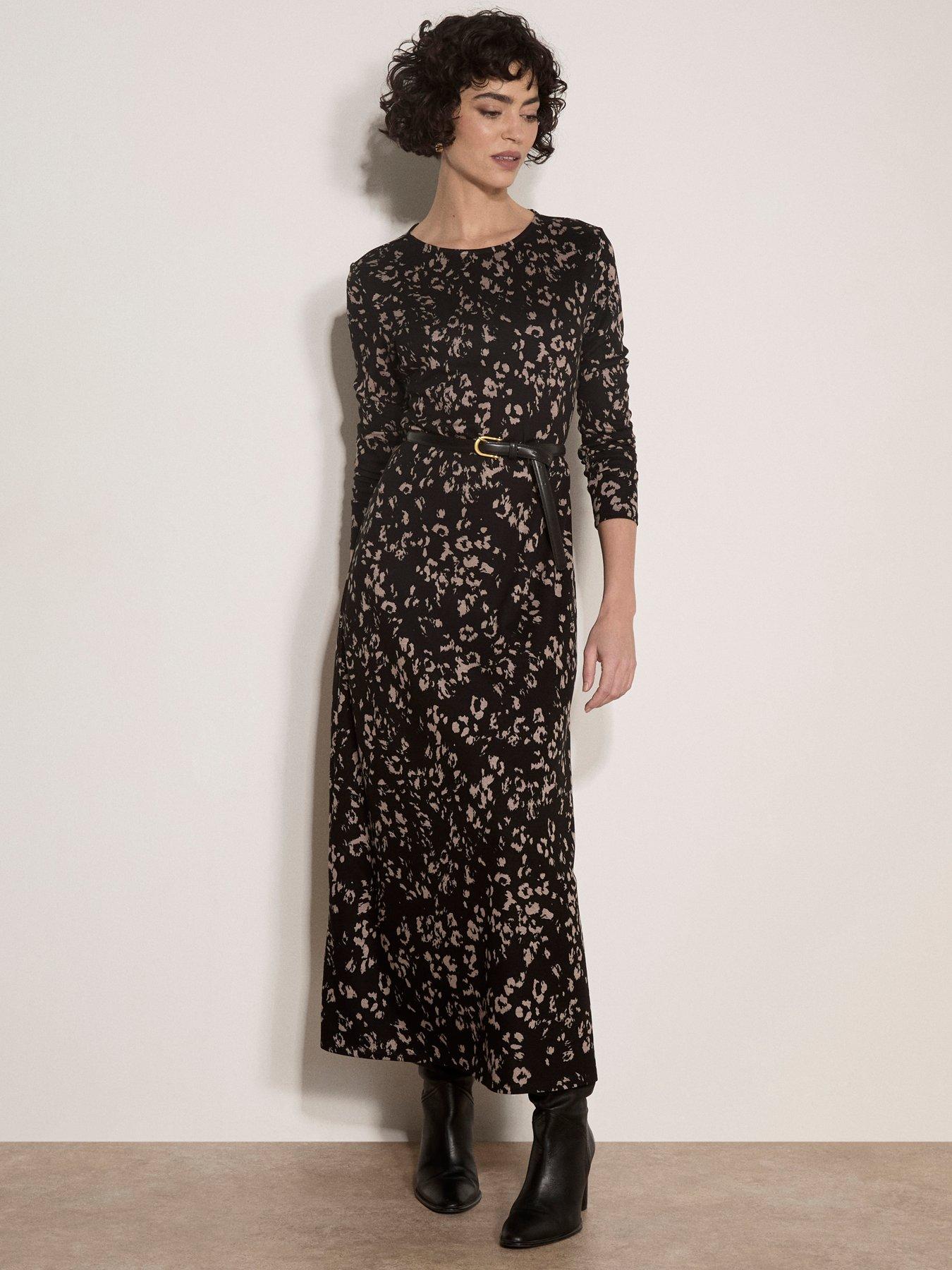Apricot Apricot Distressed Leopard Jersey Dress