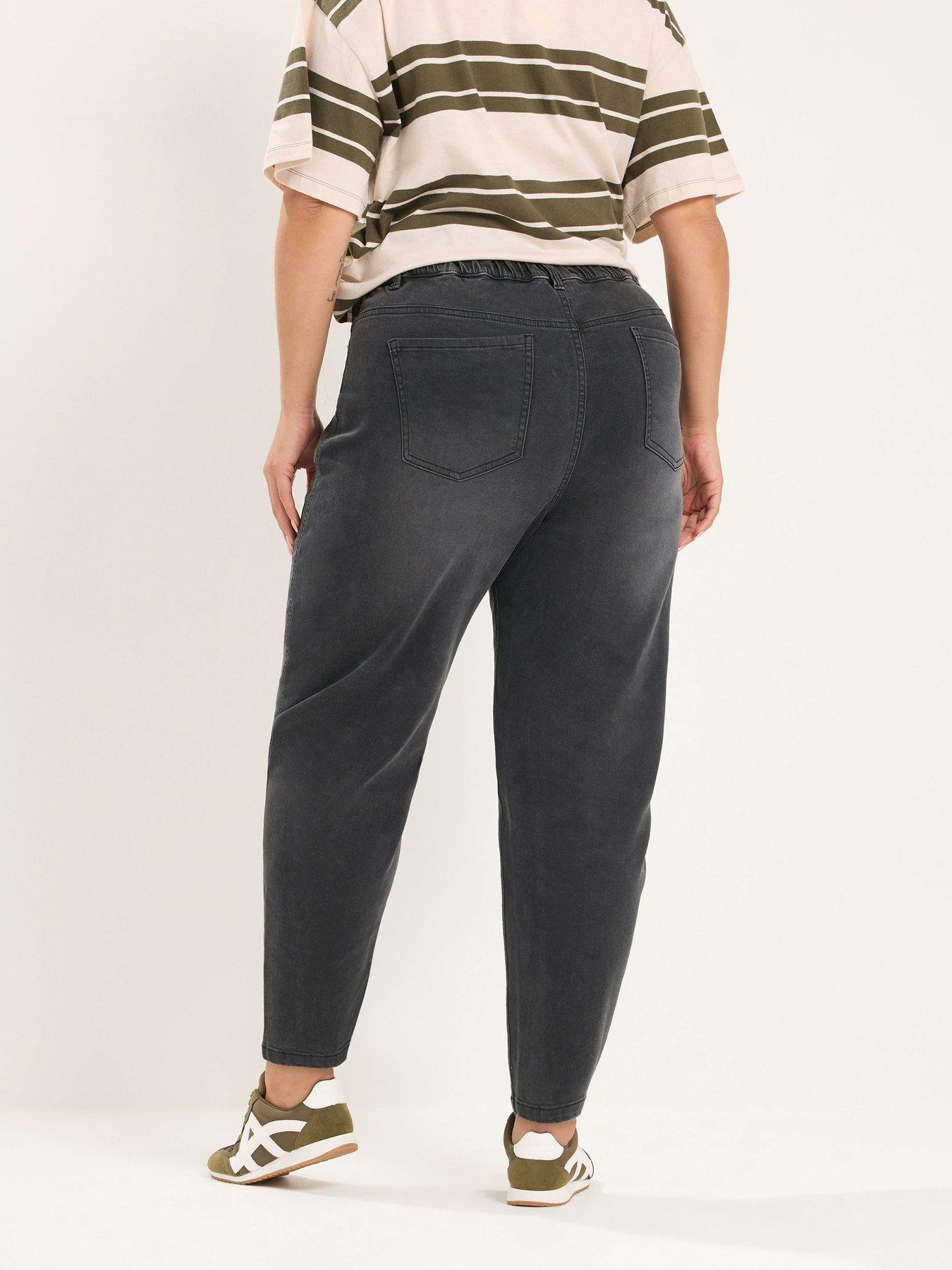Image 2 of 4 of Yours Curve Barrel Leg Jean 28" - Black