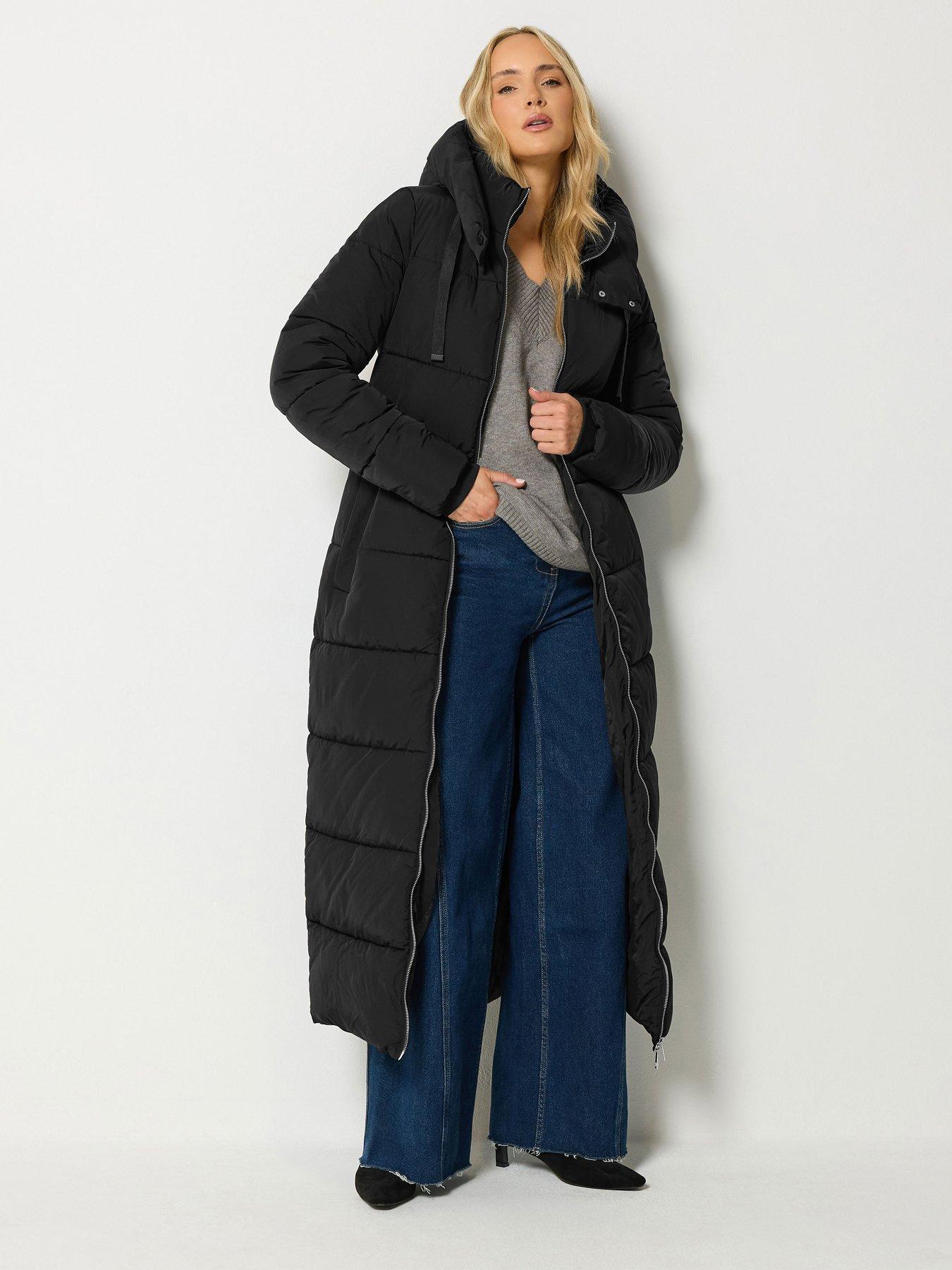 Long Tall Sally Maxi Padded Coat - Black