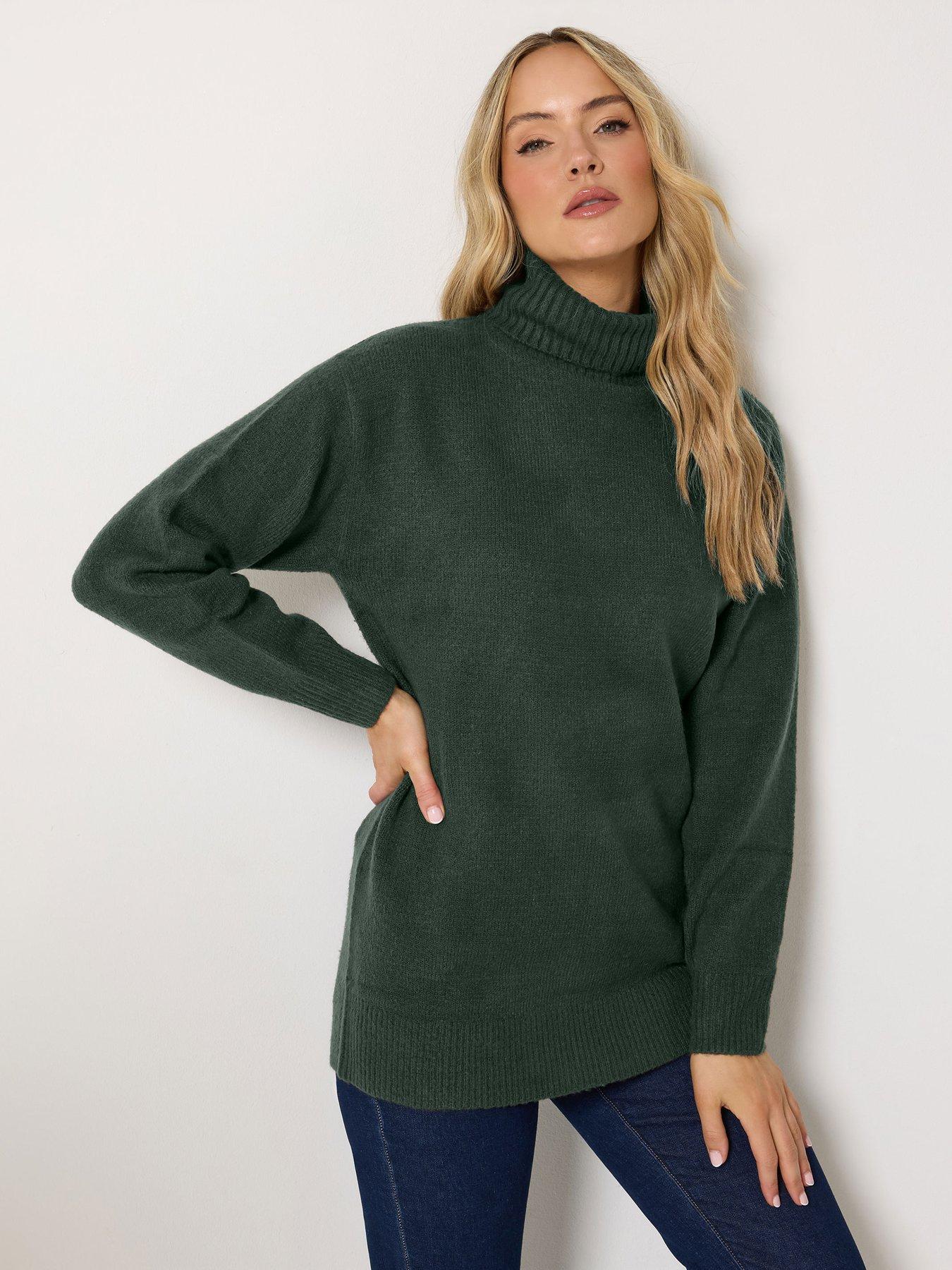 Long Tall Sally Roll Neck Jumper - Green