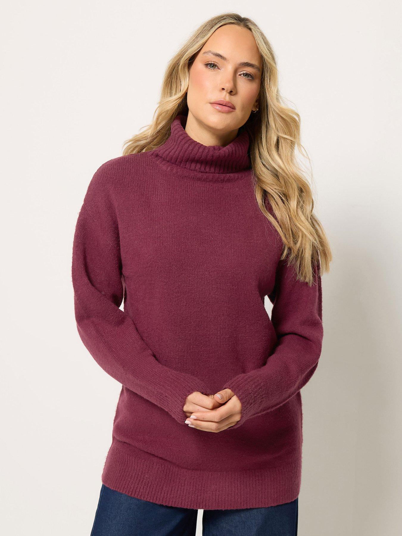 Long Tall Sally Roll Neck Jumper - Red