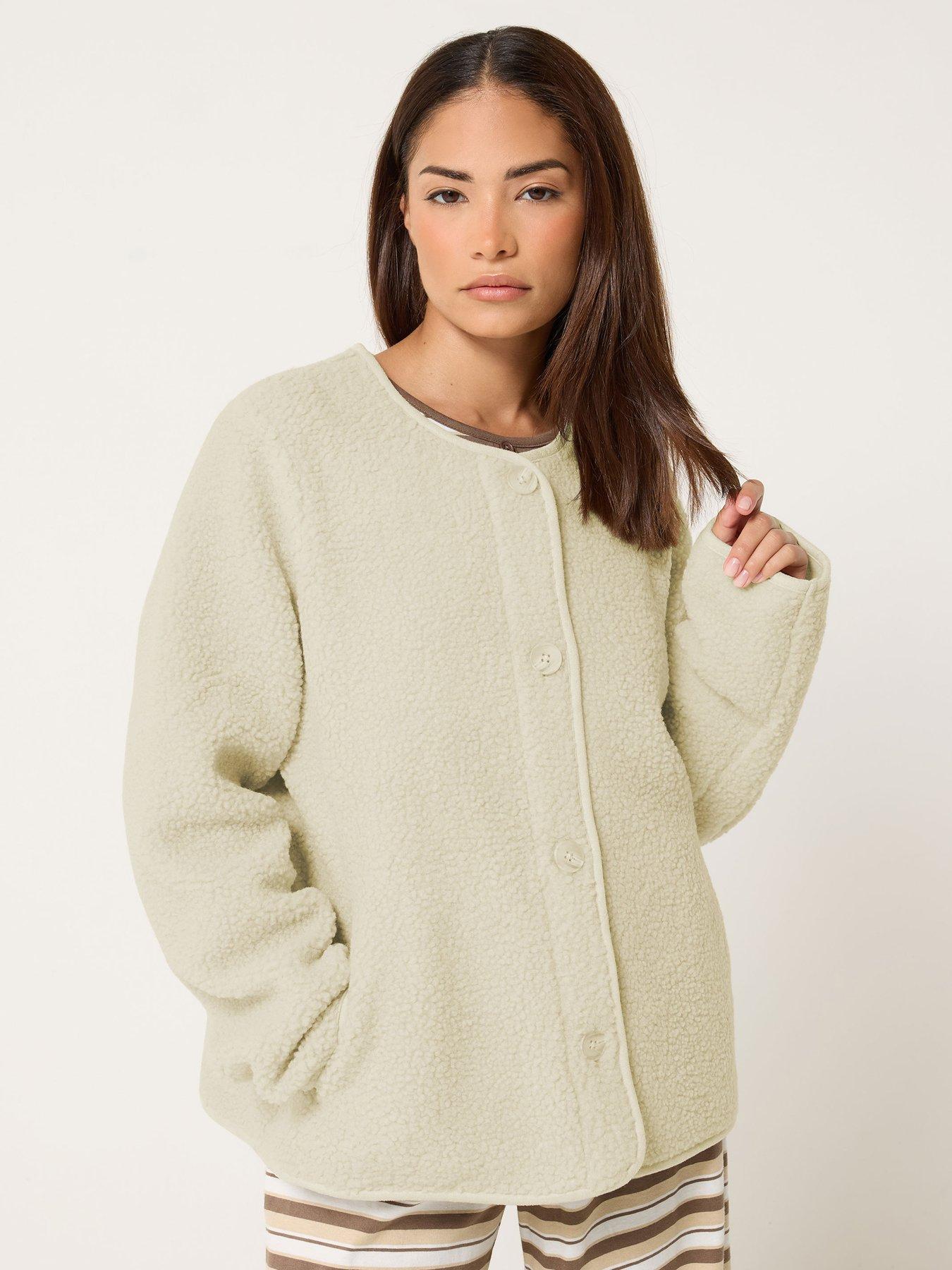 PixieGirl Petite Borg Jacket - Cream