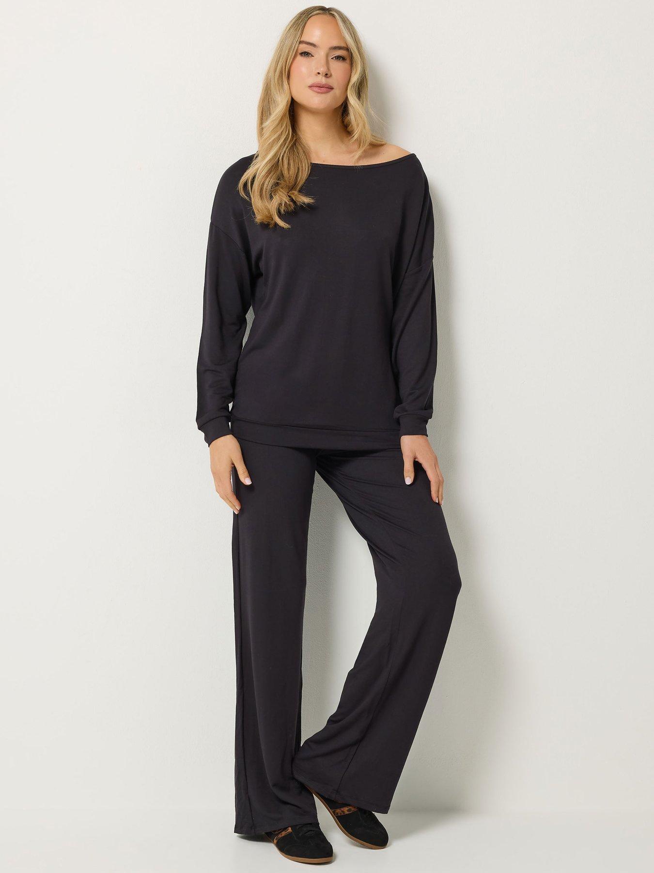 Image 1 of 4 of Long Tall Sally Tall Off Shoulder T-shirt &amp; Trouser Set