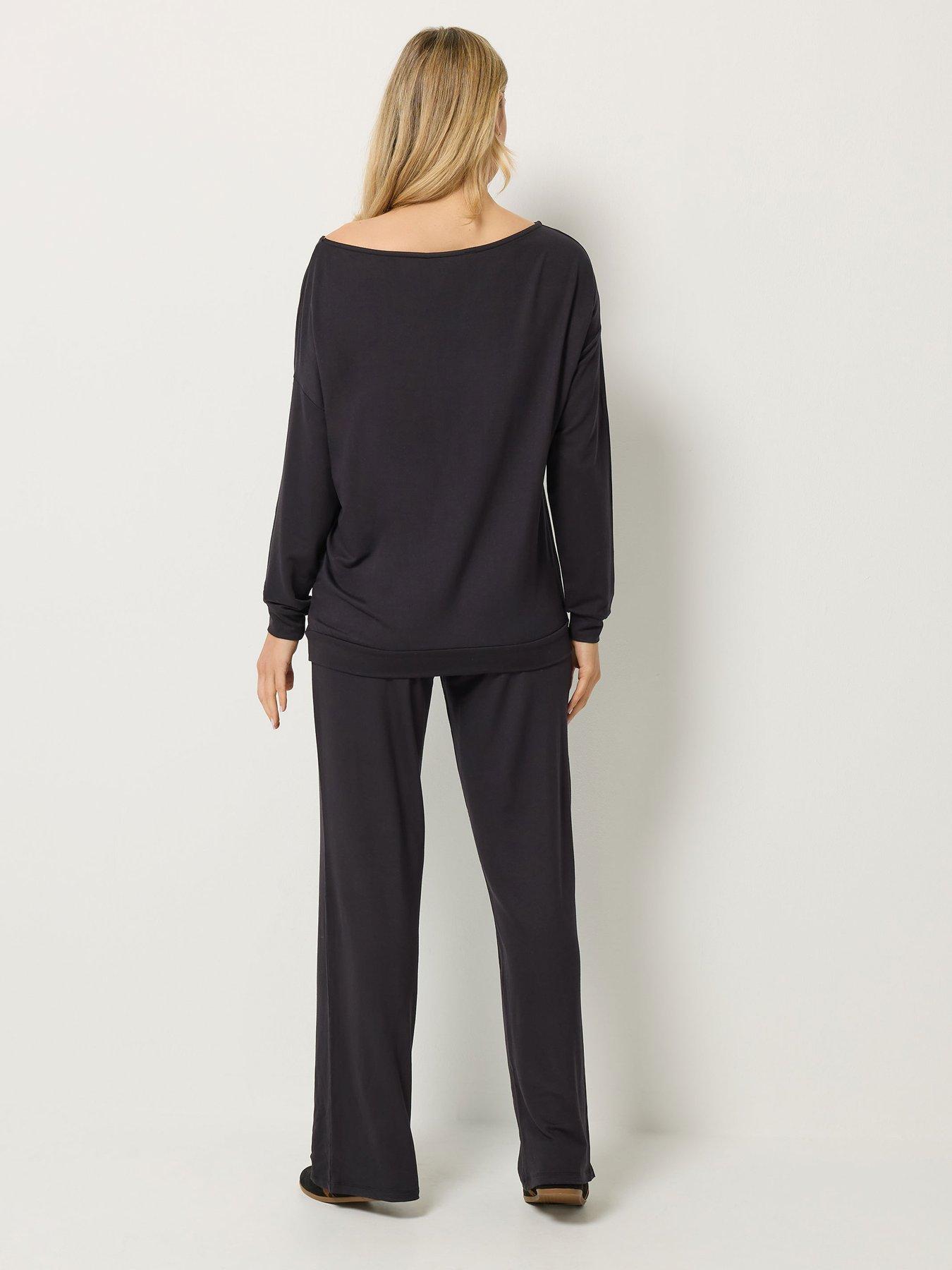 Image 2 of 4 of Long Tall Sally Tall Off Shoulder T-shirt &amp; Trouser Set