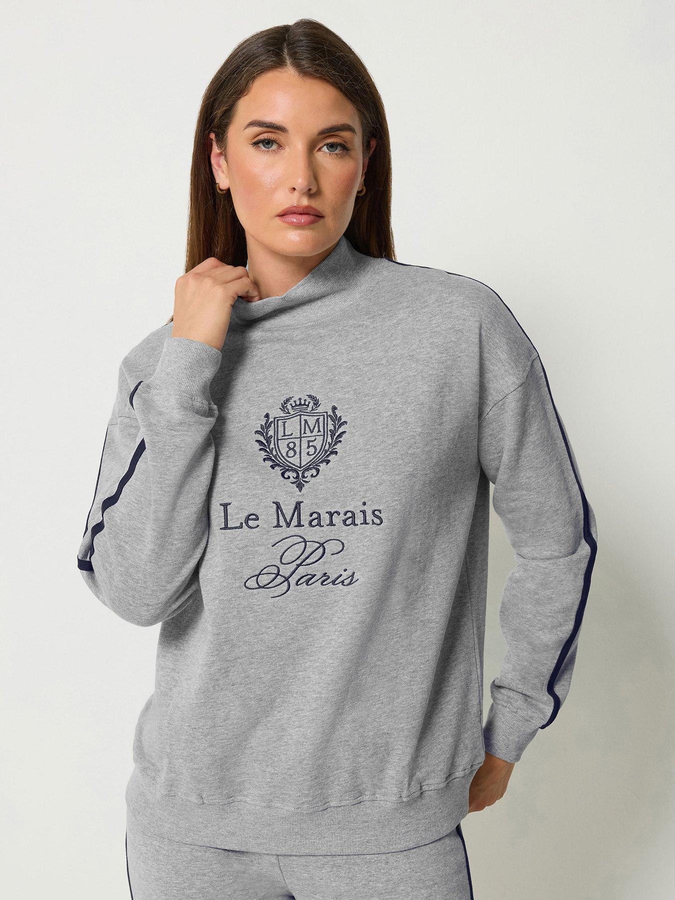 Long Tall Sally Side Stripe Sweatshirt - Grey