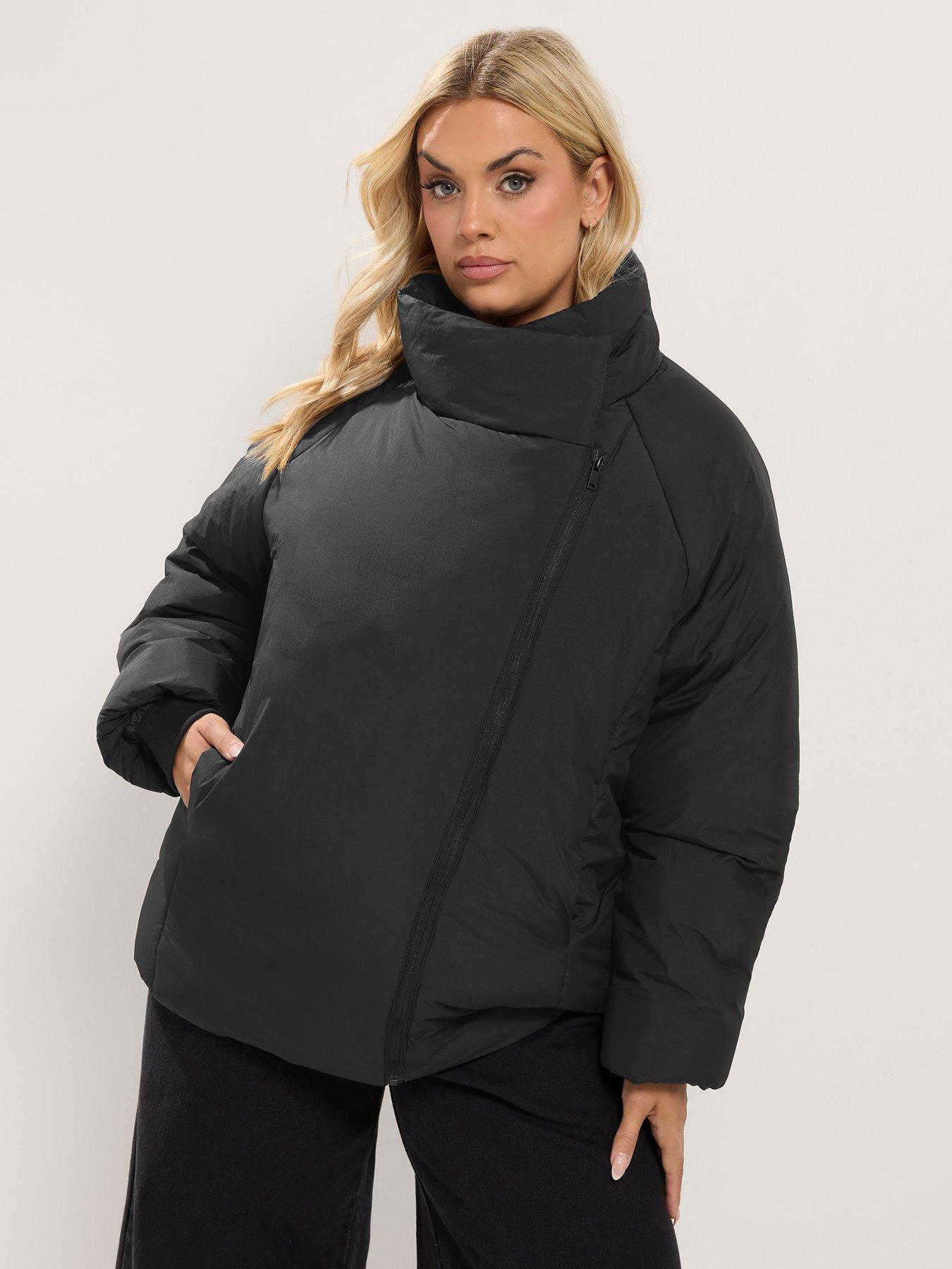 Yours Curve Short Padded Jacket - Black