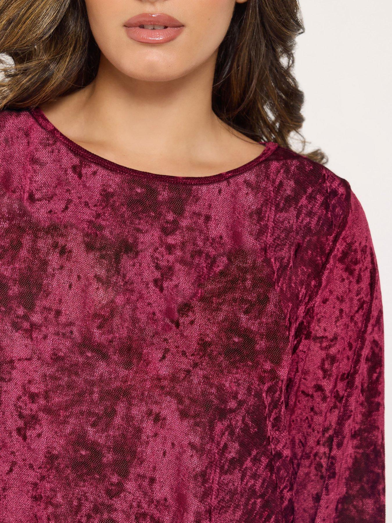 Image 4 of 4 of Yours Curve Velour Swing Top