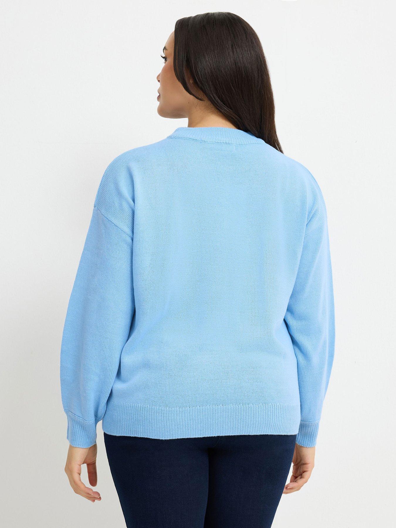 Image 2 of 4 of Yours Curve Snowman Balloon Sleeve Jumper