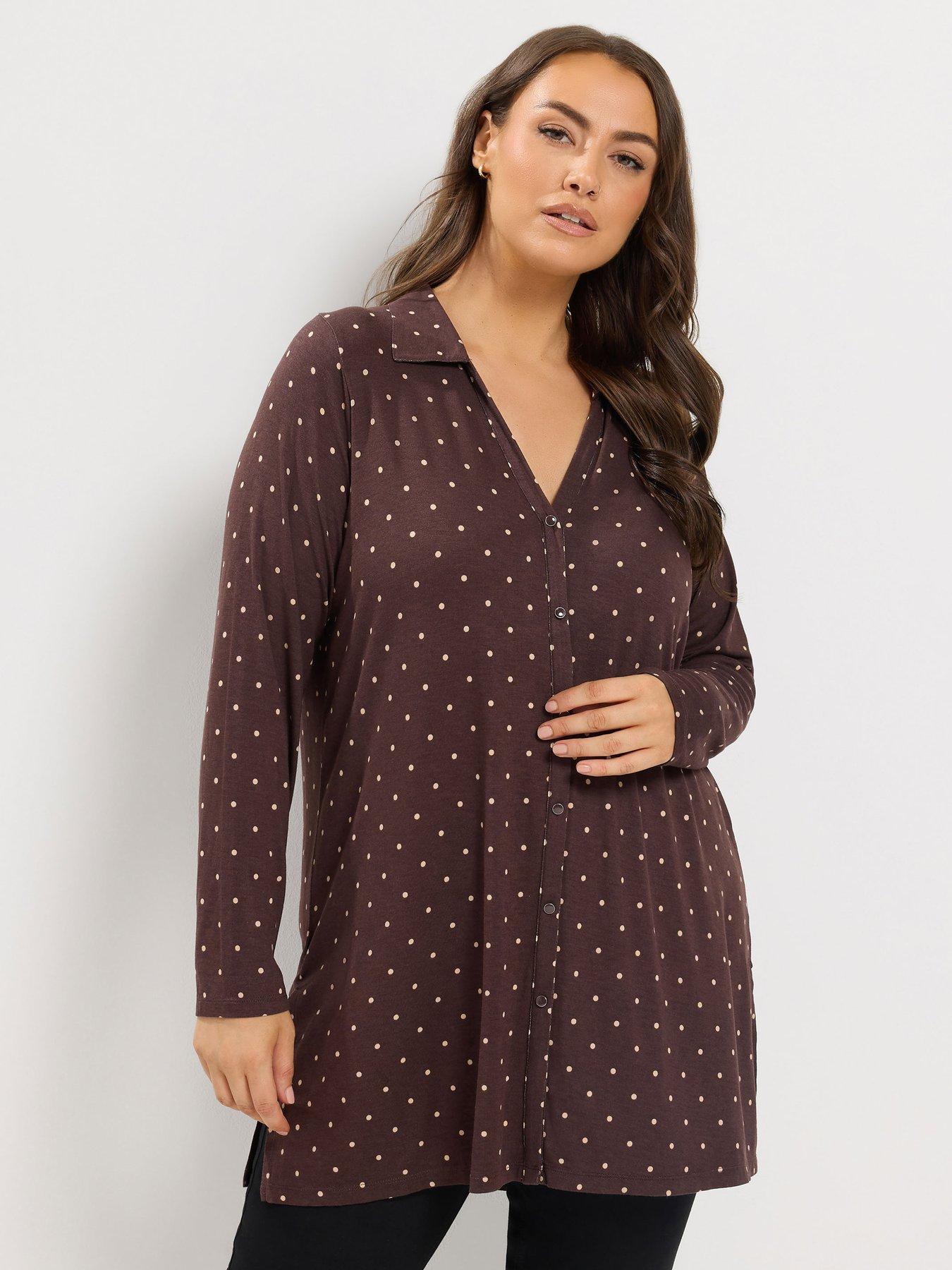 Yours Curve Long Sleeve Jersey Shirt