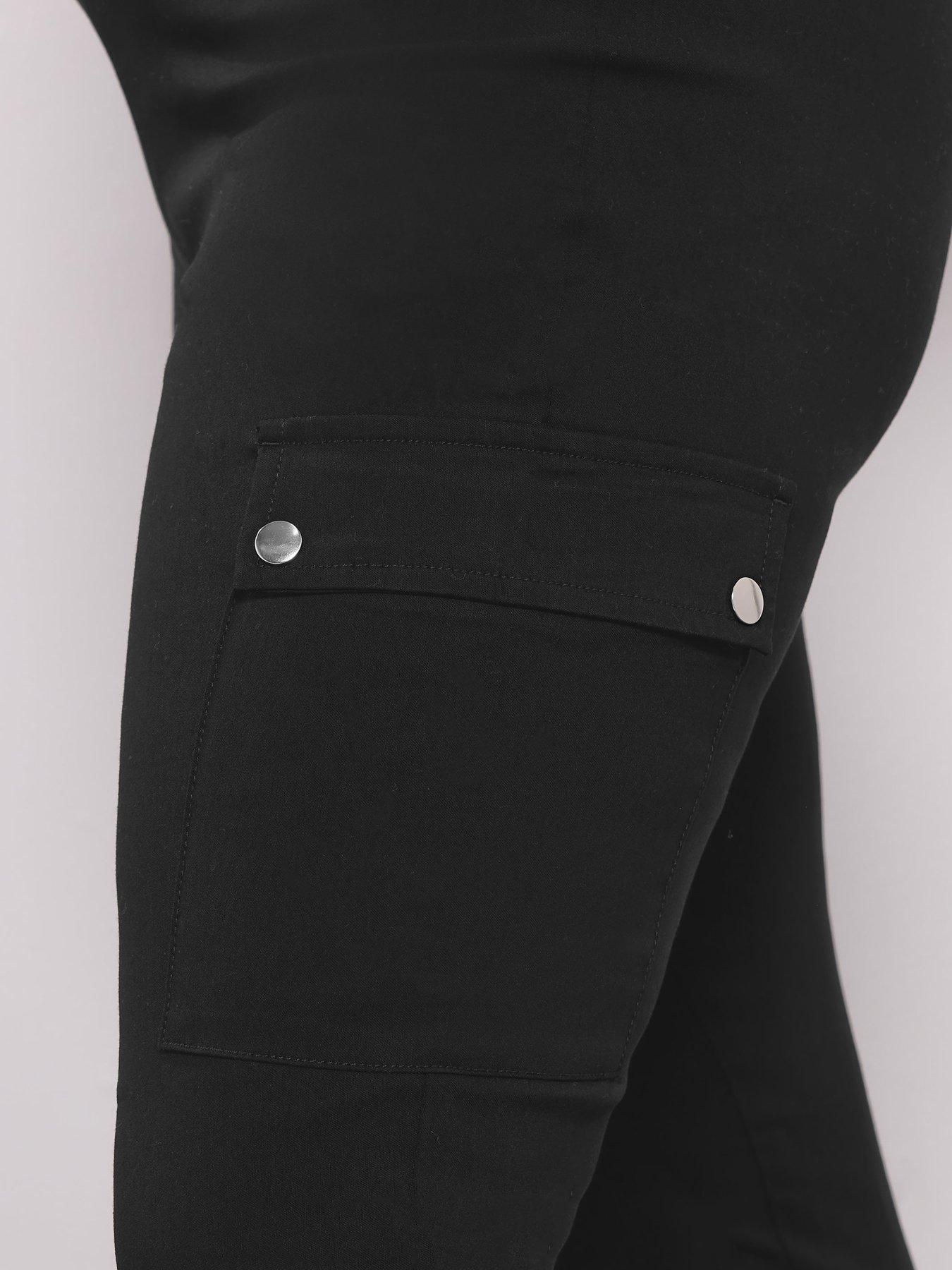 Image 4 of 4 of Yours Curve Bengaline Cargo Jegging 28" - Black