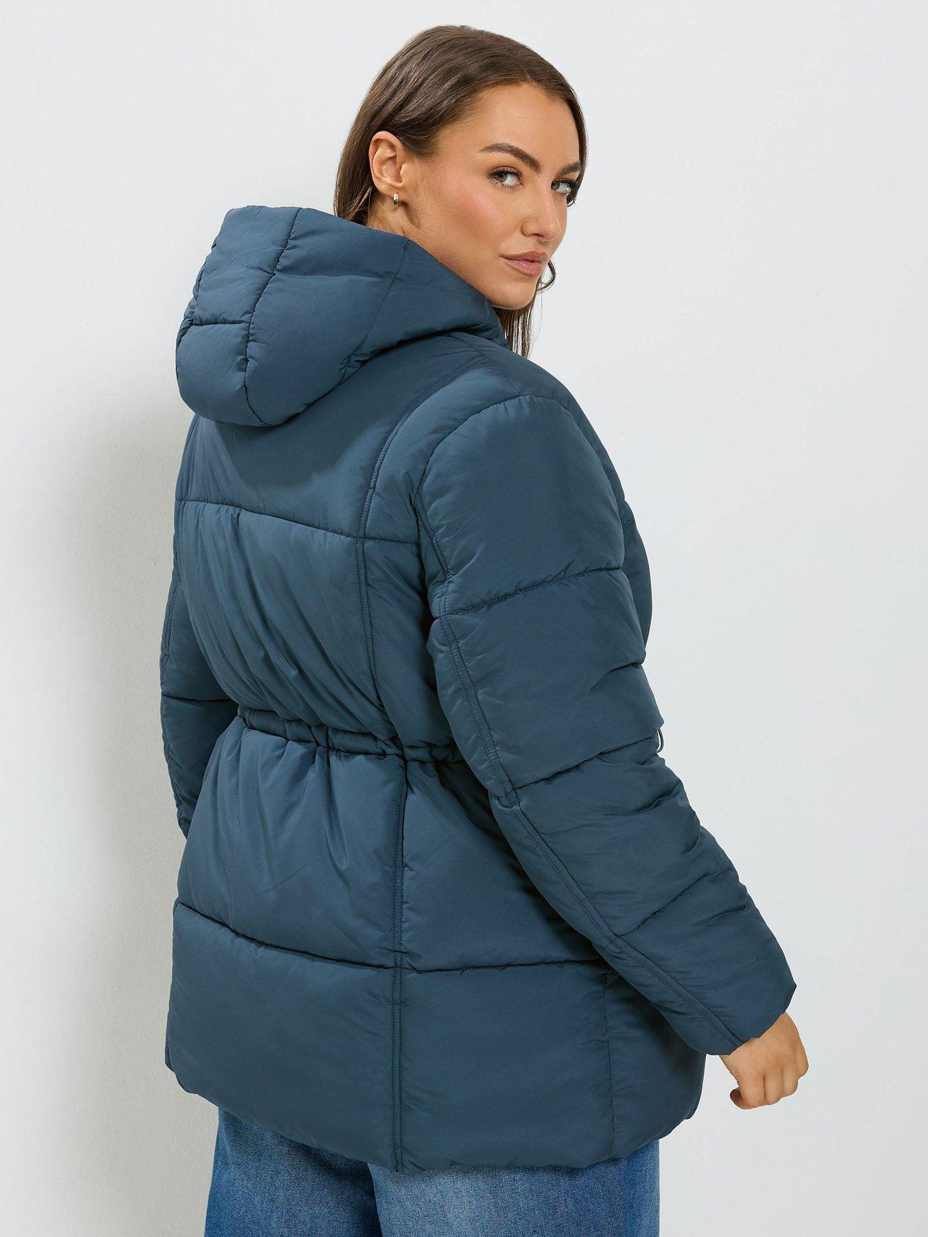 Image 2 of 4 of Yours Curve Epp Padded Short Jacket - Blue